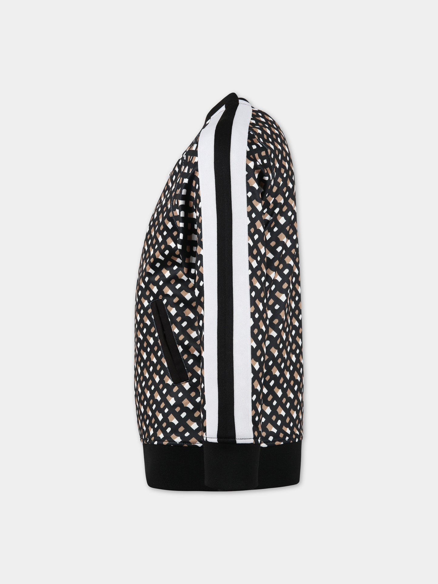 Felpa multicolor per bambino con logo all-over,Boss,J25O58 M13