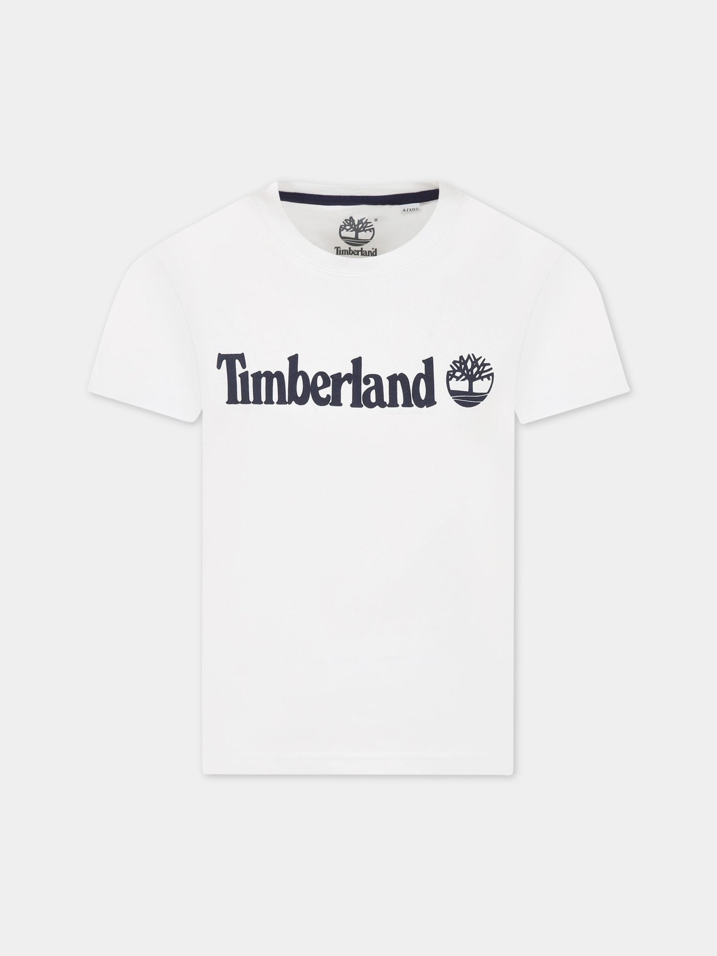 T-shirt bianca per bambino con logo,Timberland,T25T77 10P