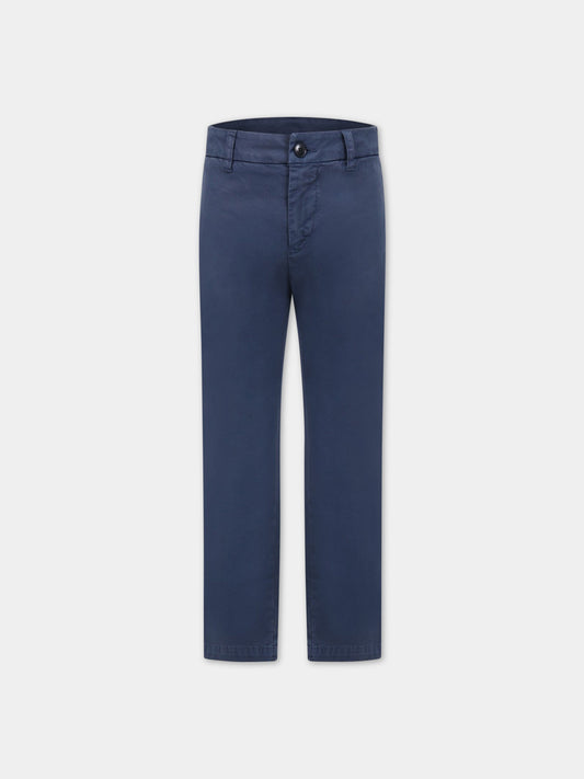 Pantalone blu per bambino con logo,Dondup Kids,DMPA251 CE234 4005