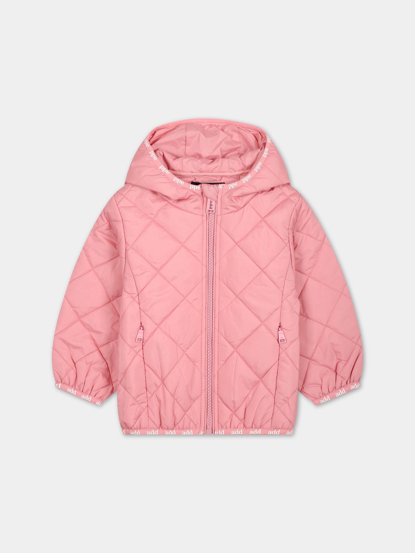 Piumino rosa per neonata,Add,ADGGB013 NY274 C000