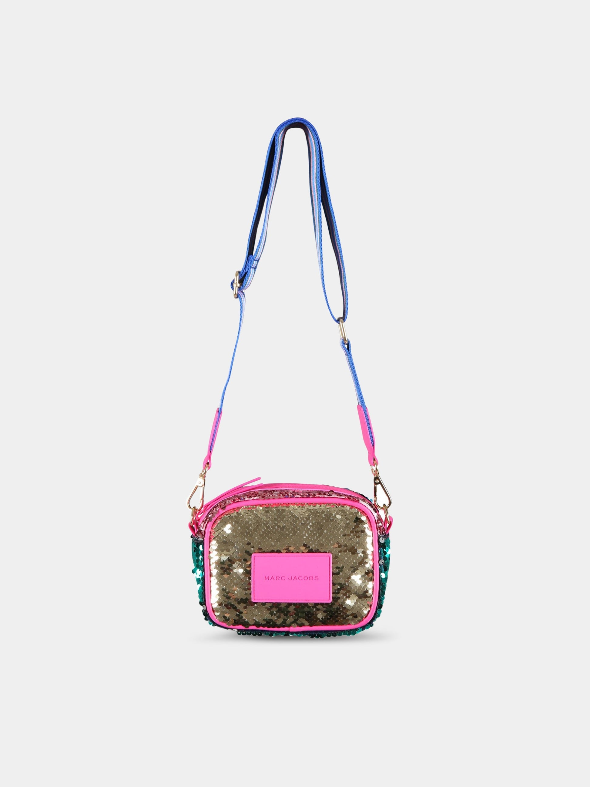 Borsa multicolor per bambina con patch logato,Little Marc Jacobs,W10206 Z40