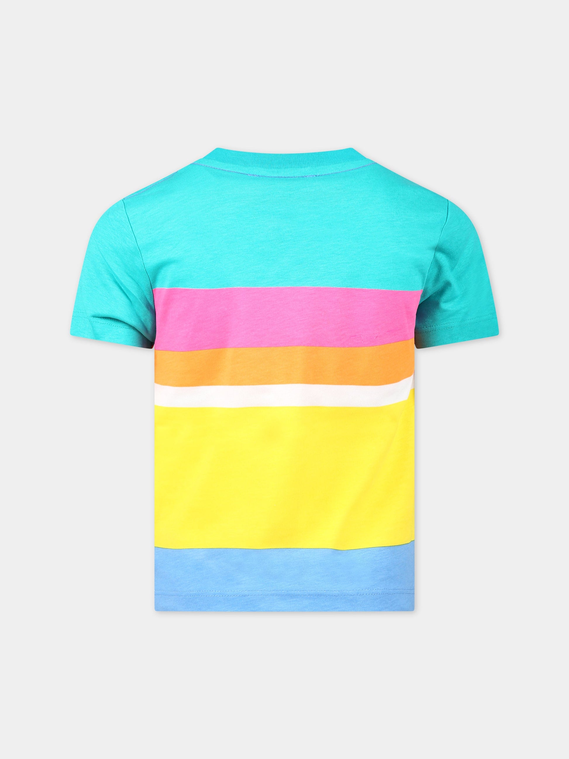 T-shirt multicolor per bambino con logo,Little Marc Jacobs,W25585 682