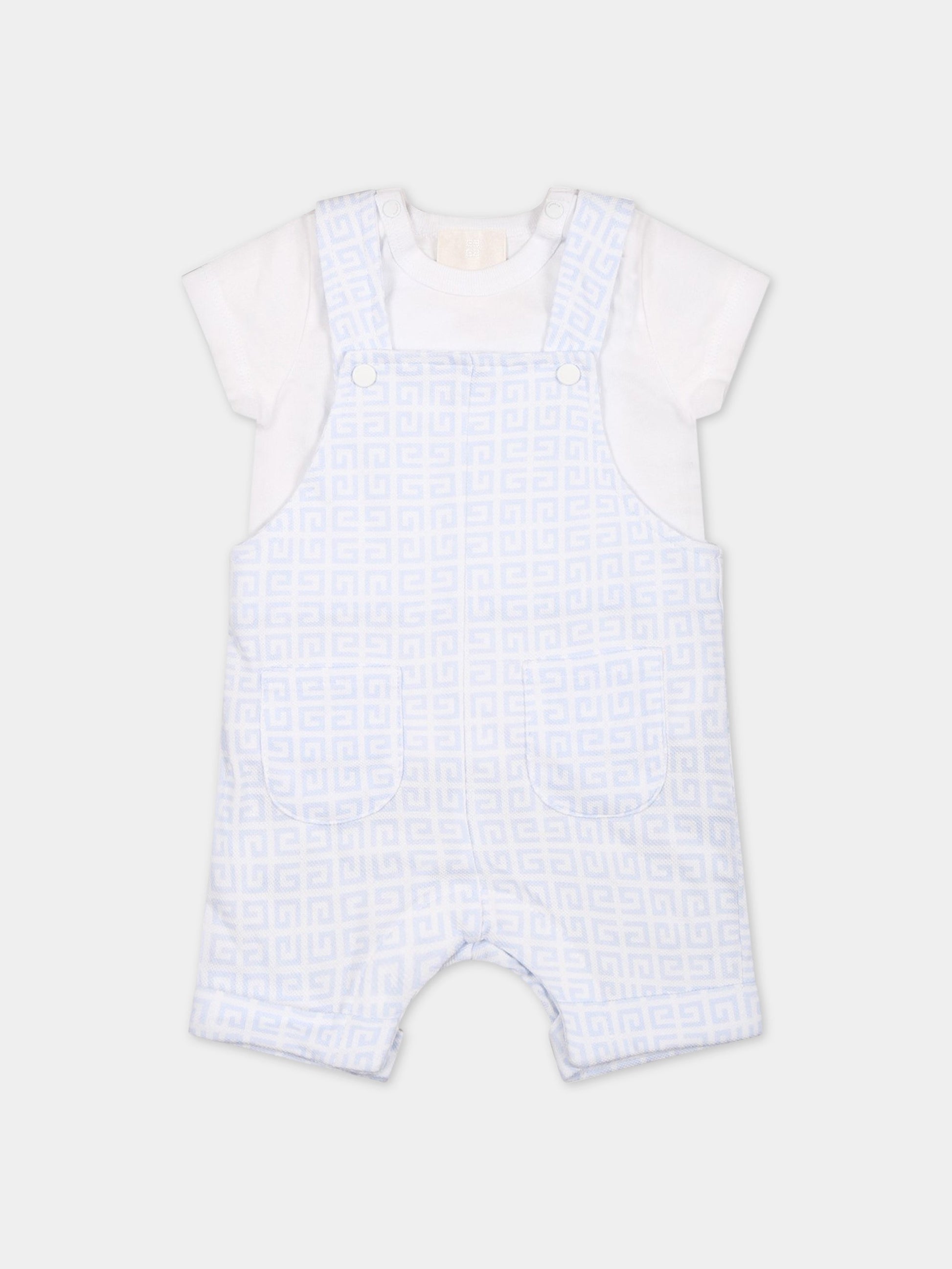 Set bianco per neonato con logo,Givenchy Kids,H98167 771