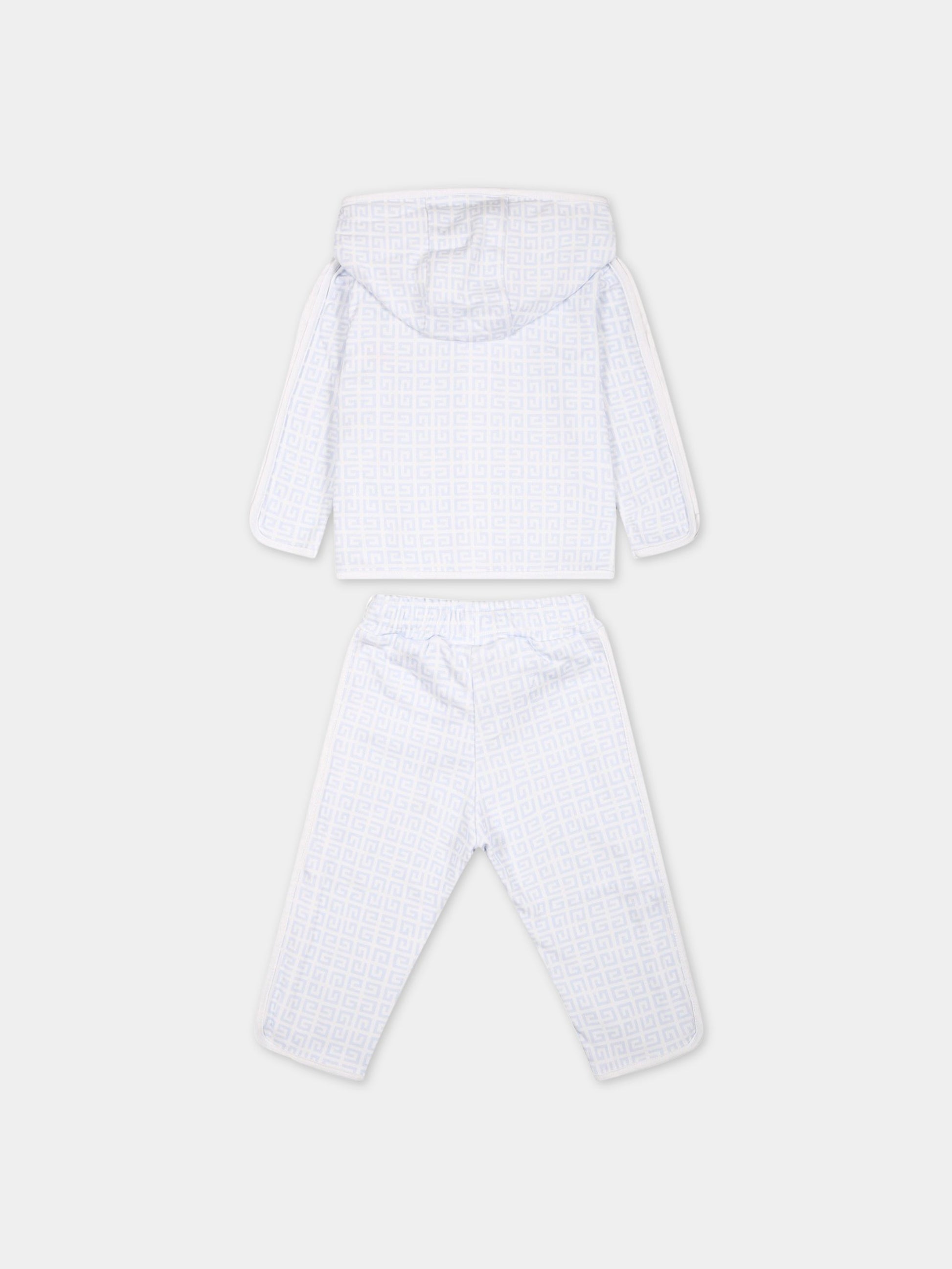 Tuta bianca per neonato con logo,Givenchy Kids,H98169 771
