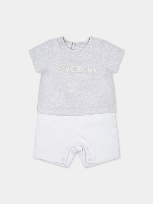 Pagliaccetto multicolor per neonato con logo bianco,Givenchy Kids,H94073 050
