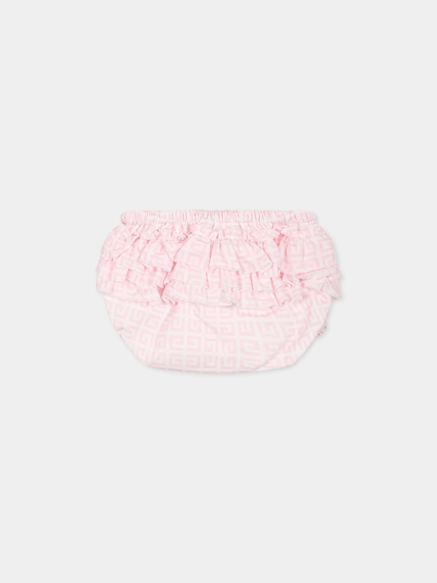 Completo rosa per neonata con motivo 4G,Givenchy Kids,H98168 44Z