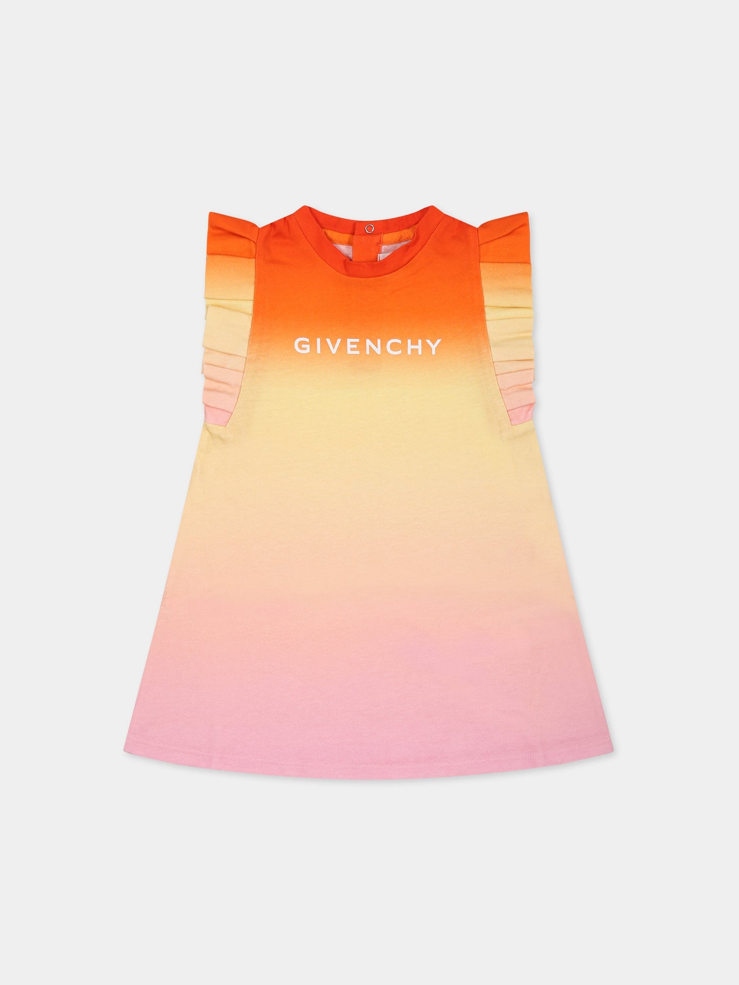 Vestito multicolor per neonata con logo,Givenchy Kids,H02101 Z40