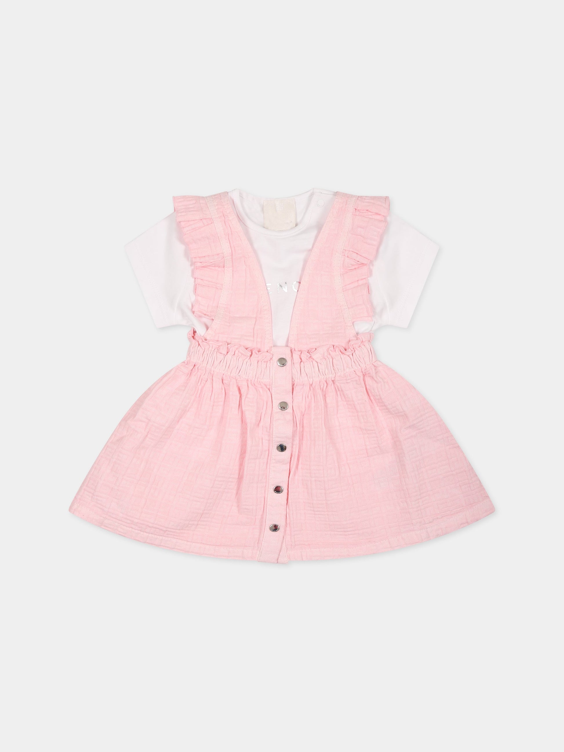 Completo multicolor per neonata con logo,Givenchy Kids,H08038 44Z