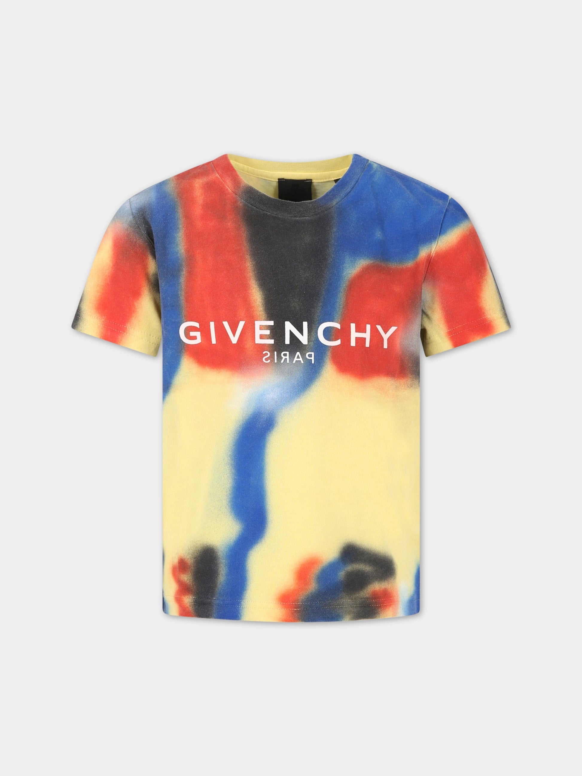 T-shirt multicolor per bambino con logo,Givenchy Kids,H25416 Z41