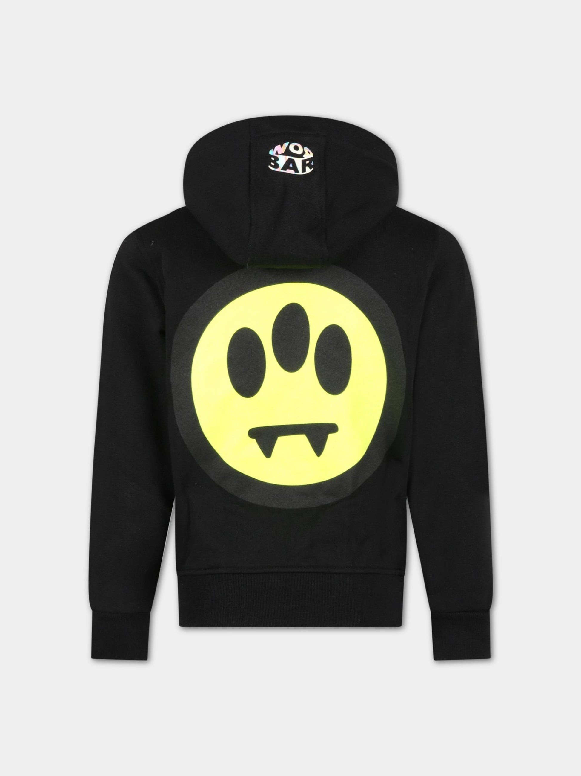 Felpa nera per bambino con logo bianco,Barrow,033043 110