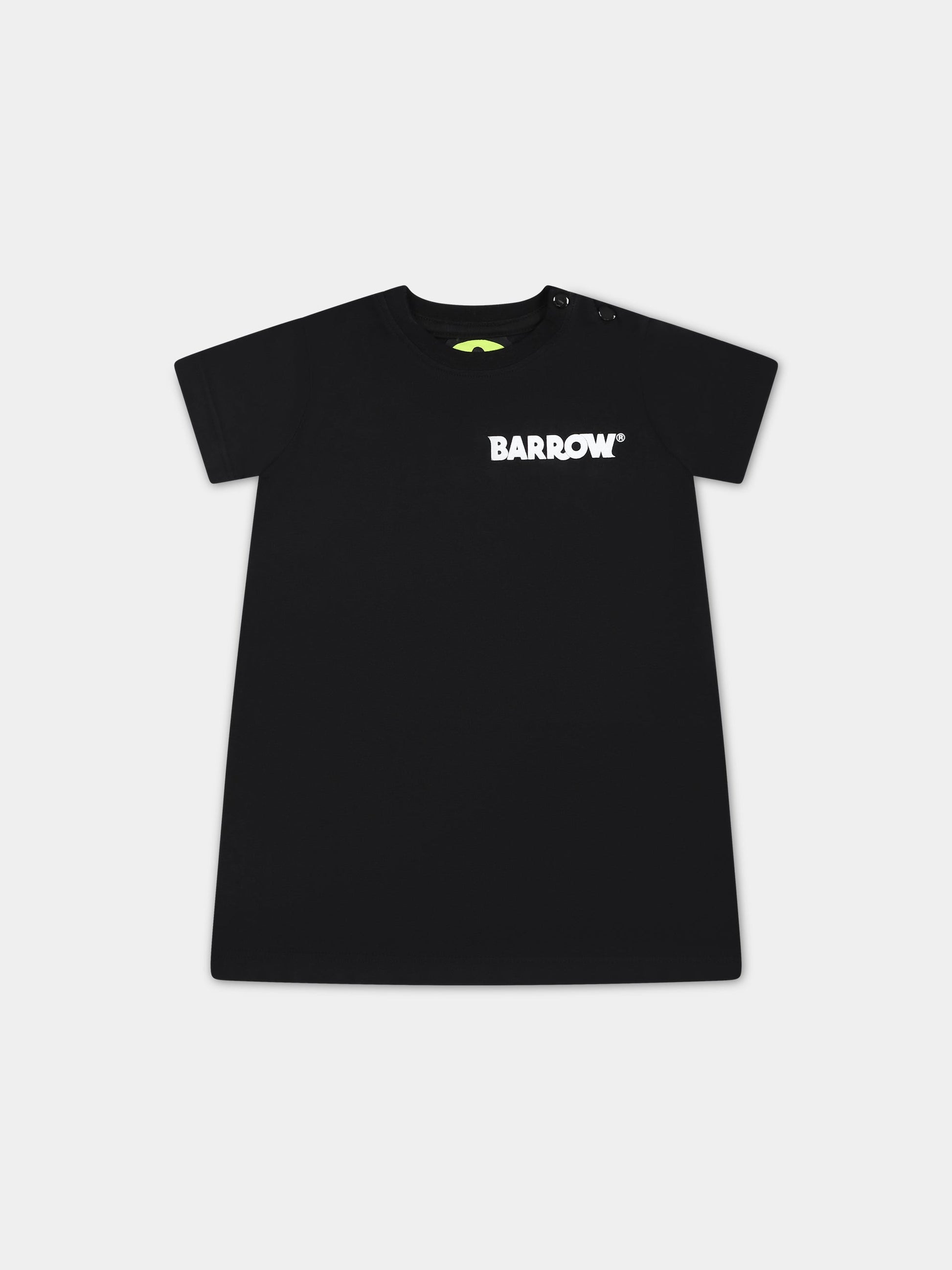 Vestito nero per neonata con logo e iconico smile,Barrow,033120 110