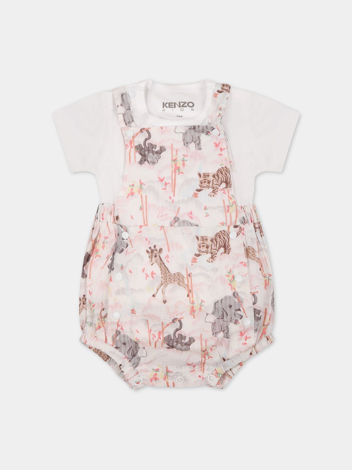 Completo multicolor per neonata con logo,Kenzo Kids,K98104 10P