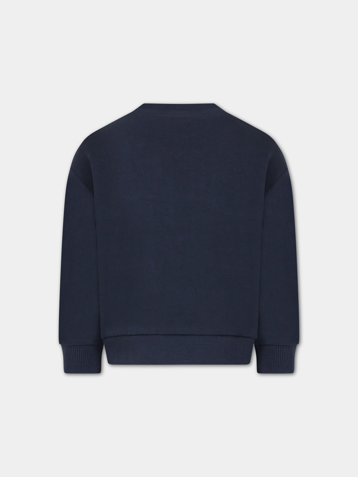 Felpa blu per bambino con  logo,Kenzo Kids,K25774 857