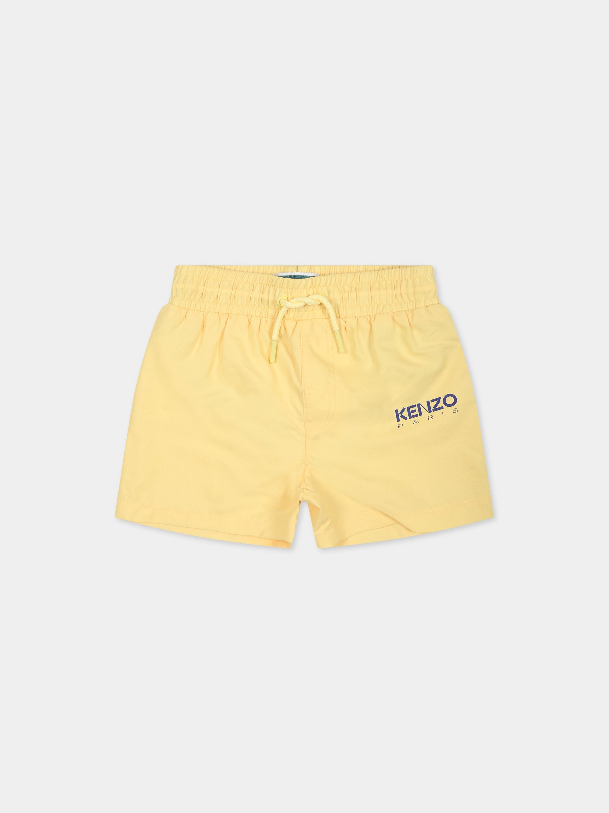 Boxer-mare giallo per bambino con logo,Kenzo Kids,K00036 524