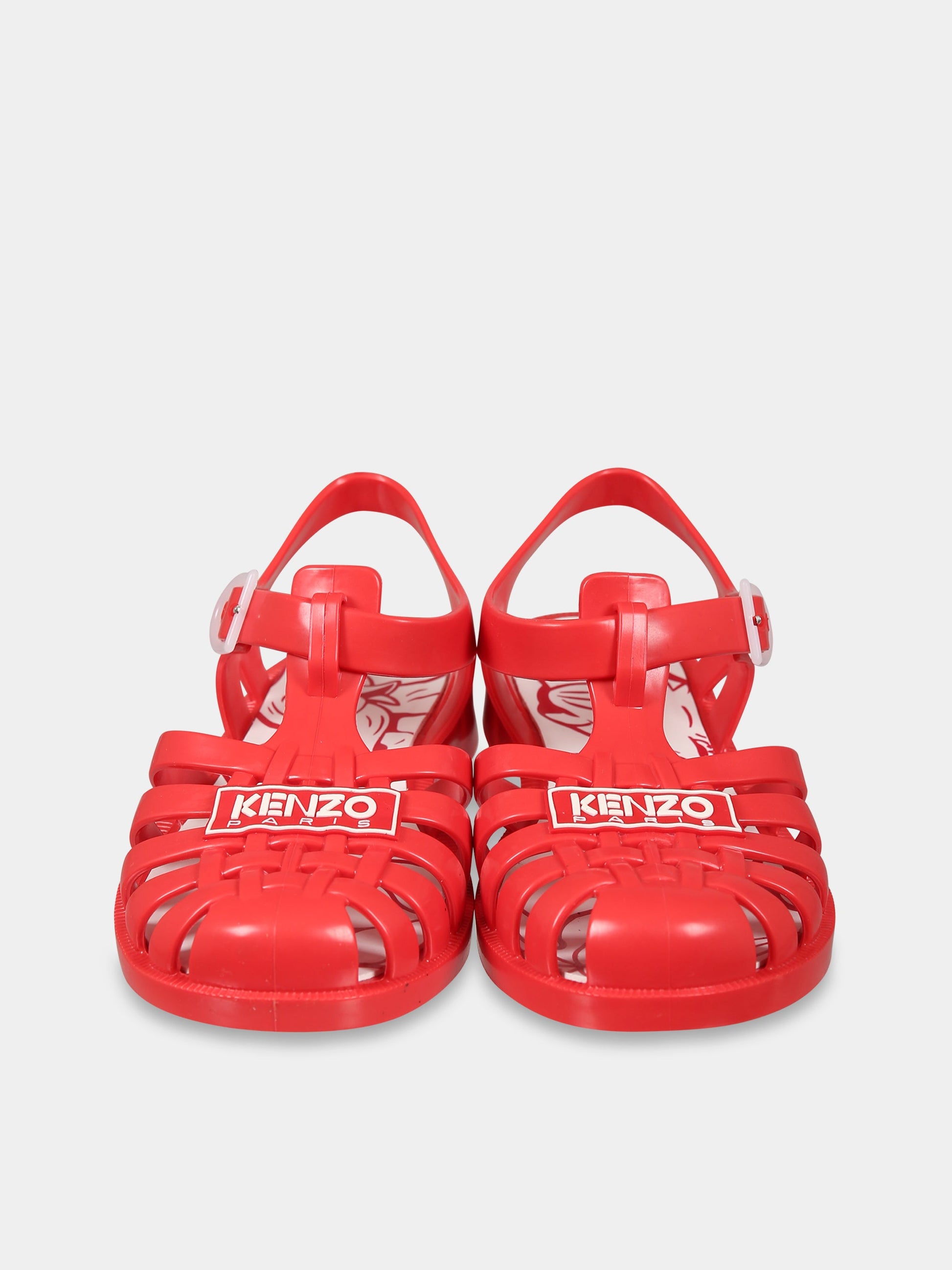 Sandali rosso per bambini con logo,Kenzo Kids,K59070 987