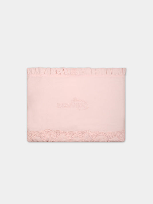 Coperta rosa per neonata con logo,Ermanno Scervino Junior,SNCO002C RI347 C001