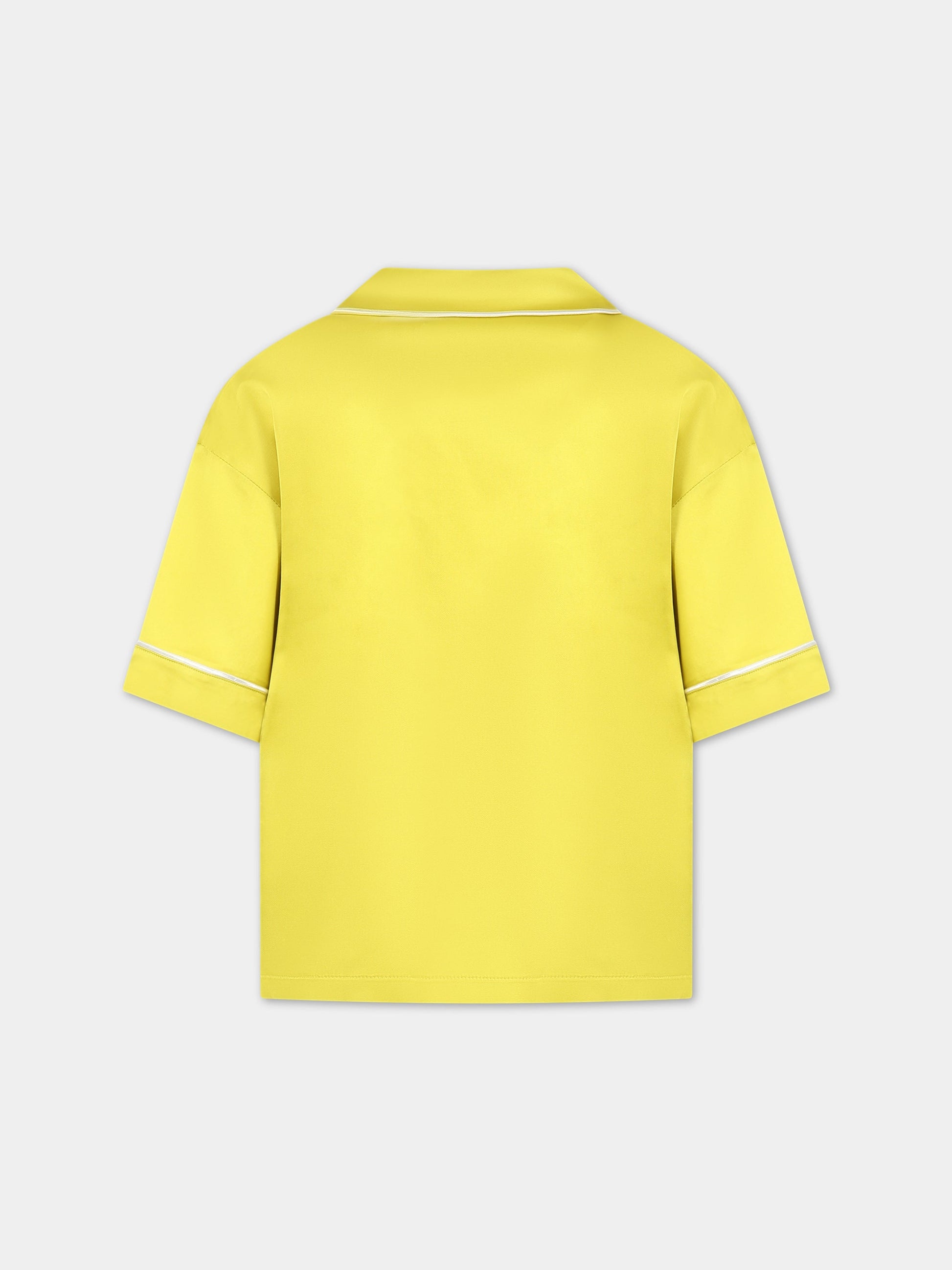 Camicia gialla per bambina,Douuod Kids,DS5P41 S0104 204