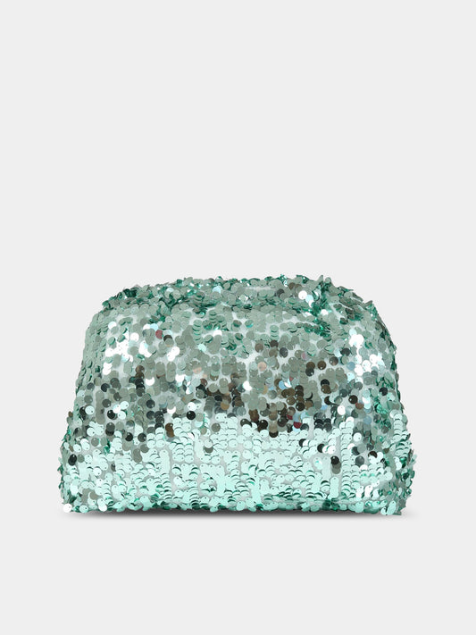 Borsa verde per bambina con paillettes,Douuod Kids,DS0A08 U0078 708