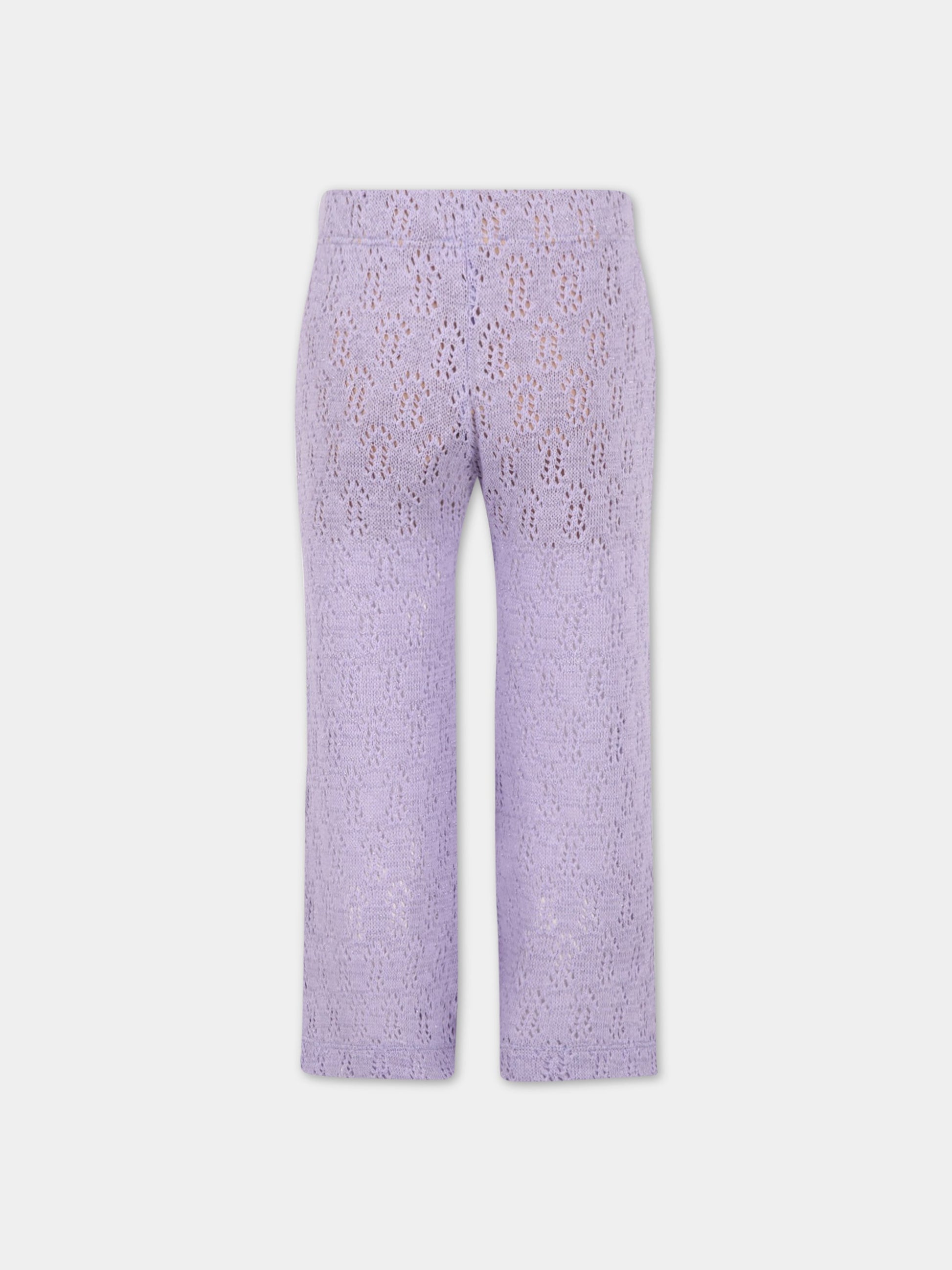 Pantaloni viola per bambina,Caffe' D'orzo,ZS6B30 Q0009 522