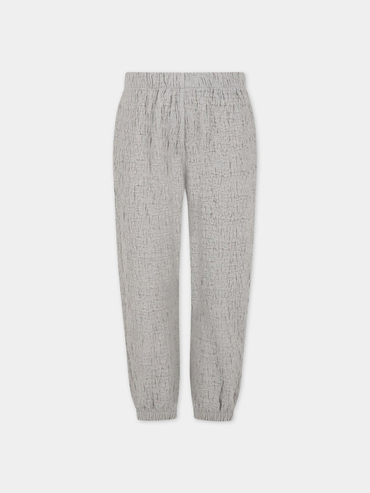 Pantaloni grigi per bambina,Caffe' D'orzo,ZS6B00 J0271 900