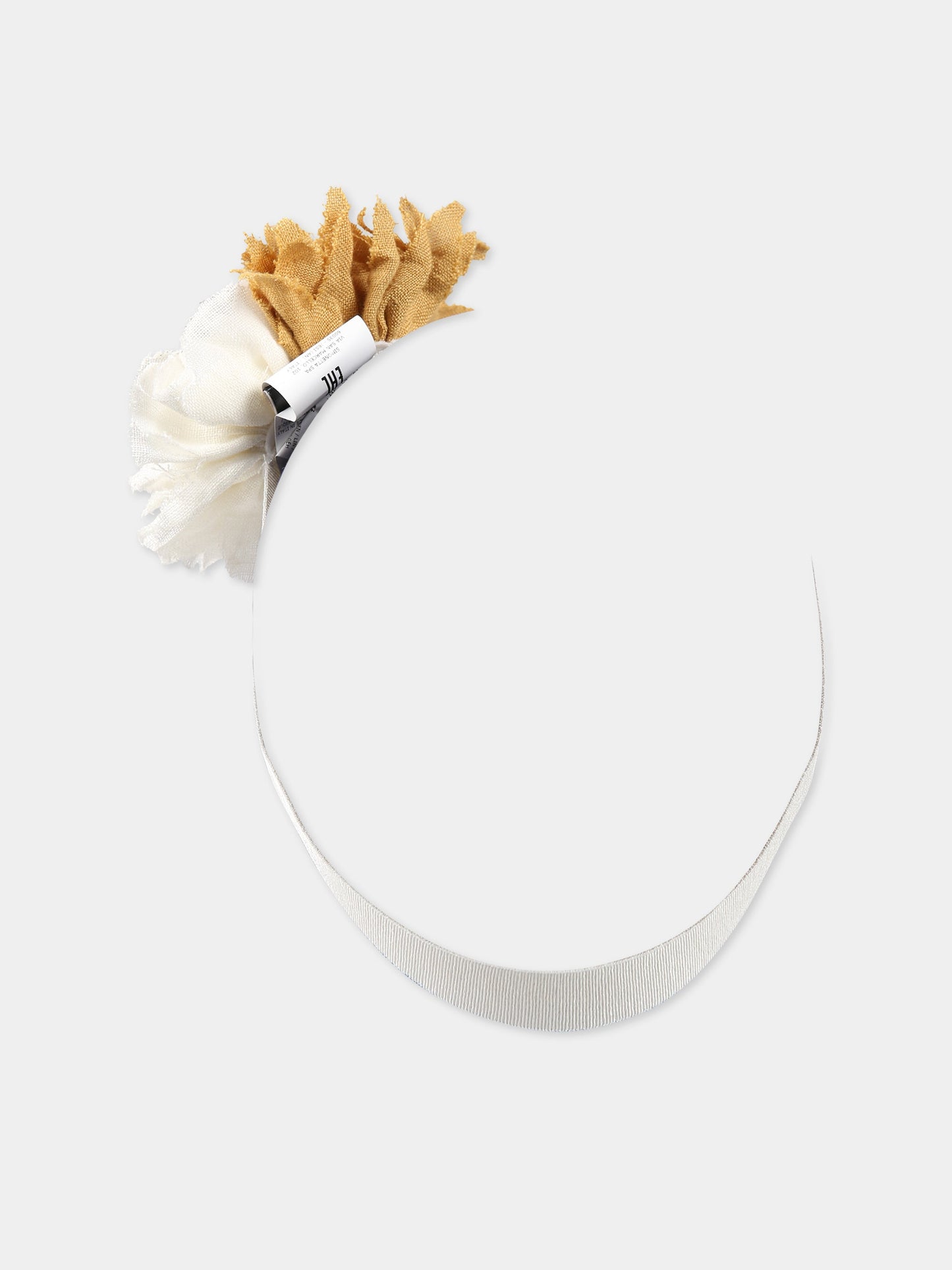 Cerchietto multicolor per neonata con applicazioni floreali,Caffe' D'orzo,ZS0A54 Z1447 102GL