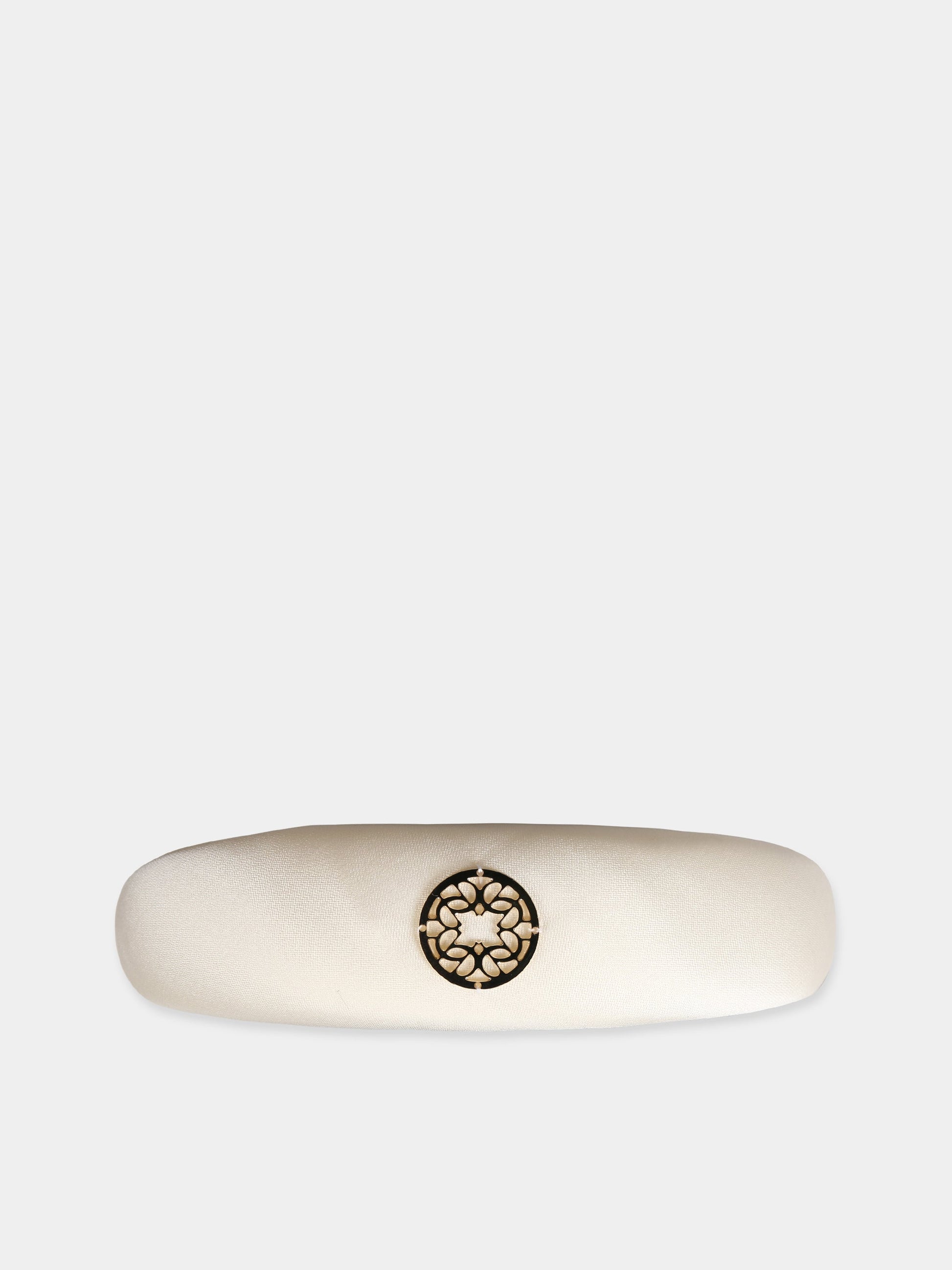 Cerchietto avorio per bambina con logo,Elie Saab,LS0A04 S0004 101