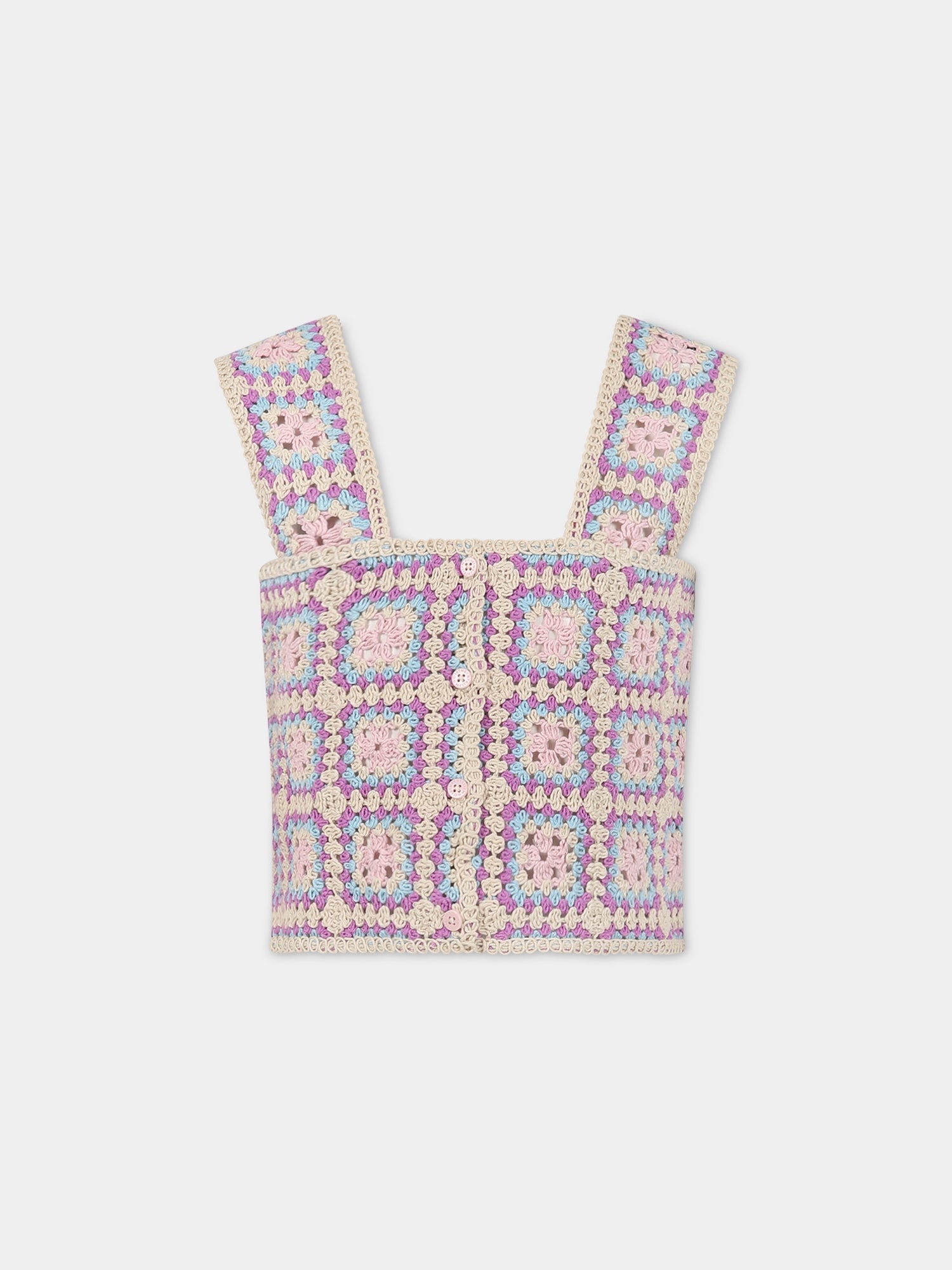 Top multicolor per bambina,Stella Mccartney Kids,TS9A32 Z0896 999