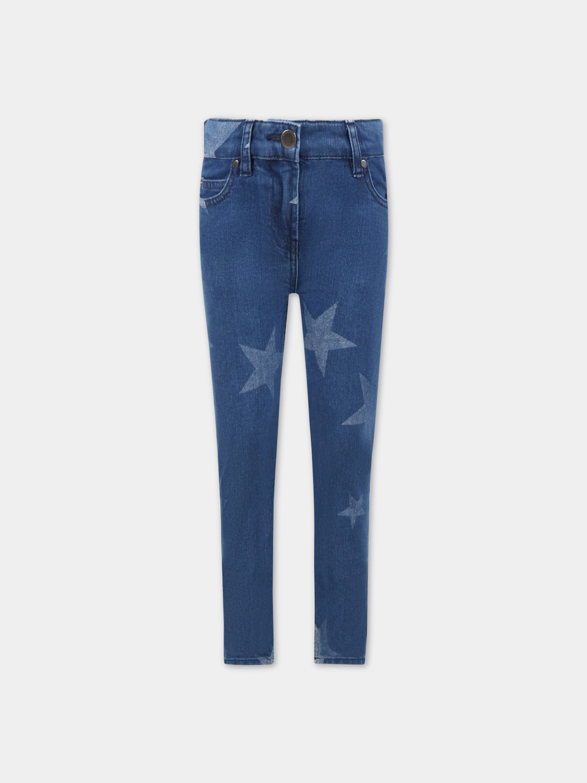 Jeans blu per bambina con stelle,Stella Mccartney Kids,TS6E10 Z0863 620BC