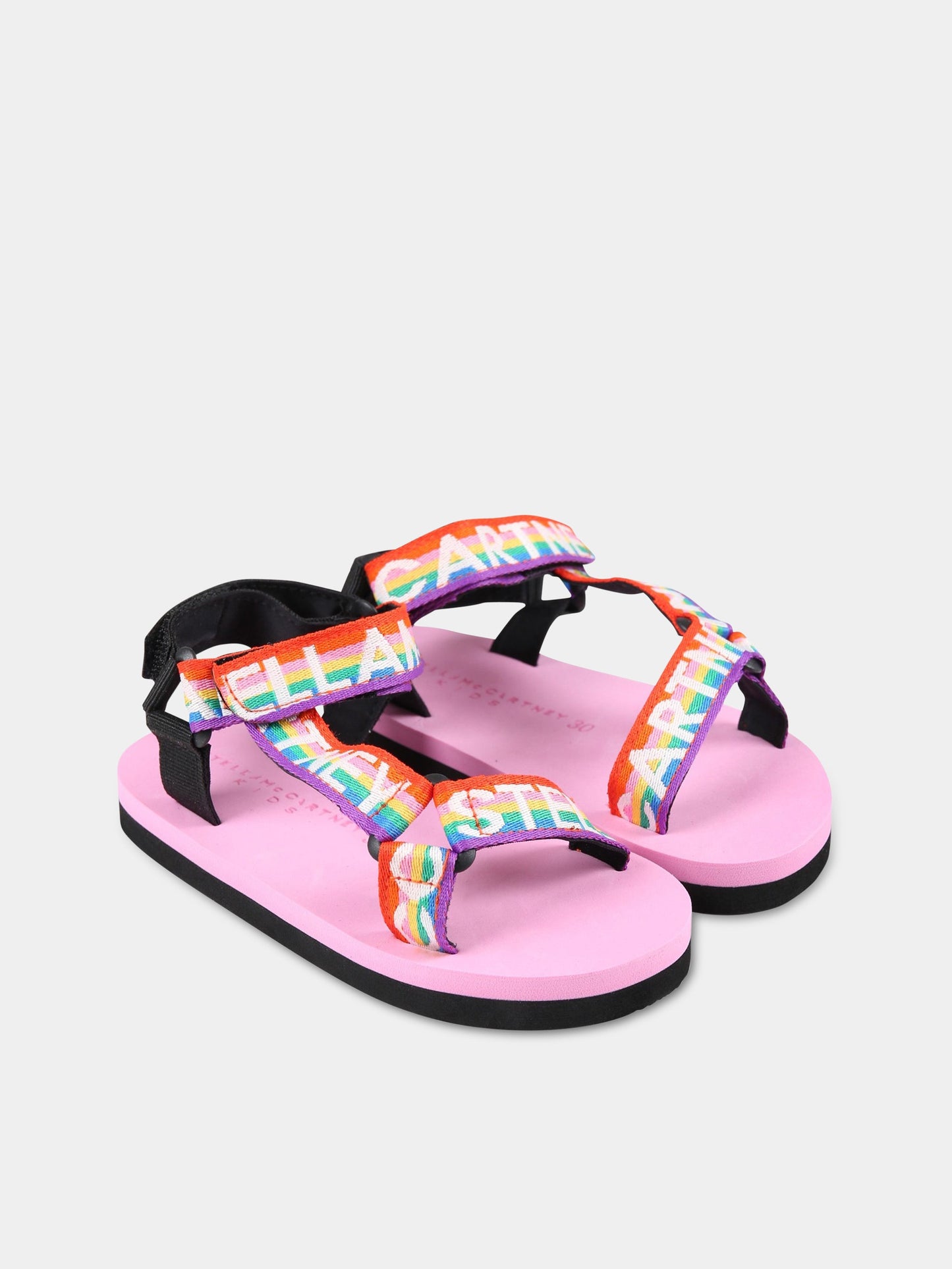 Sandali multicolor per bambina con logo,Stella Mccartney Kids,TS0A26 Z1159 999