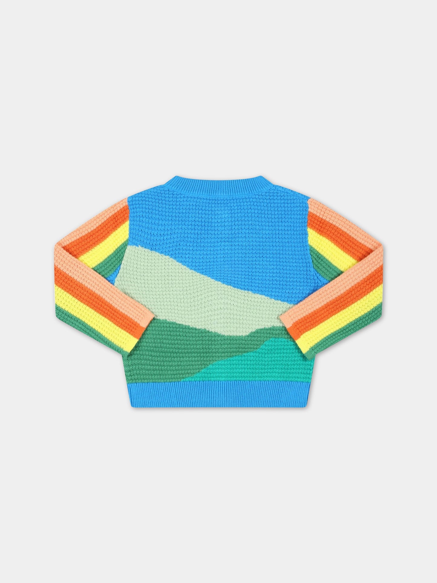 Cardigan multicolor per neonata con sole e nuvola,Stella Mccartney Kids,TS9060 Z1146 999