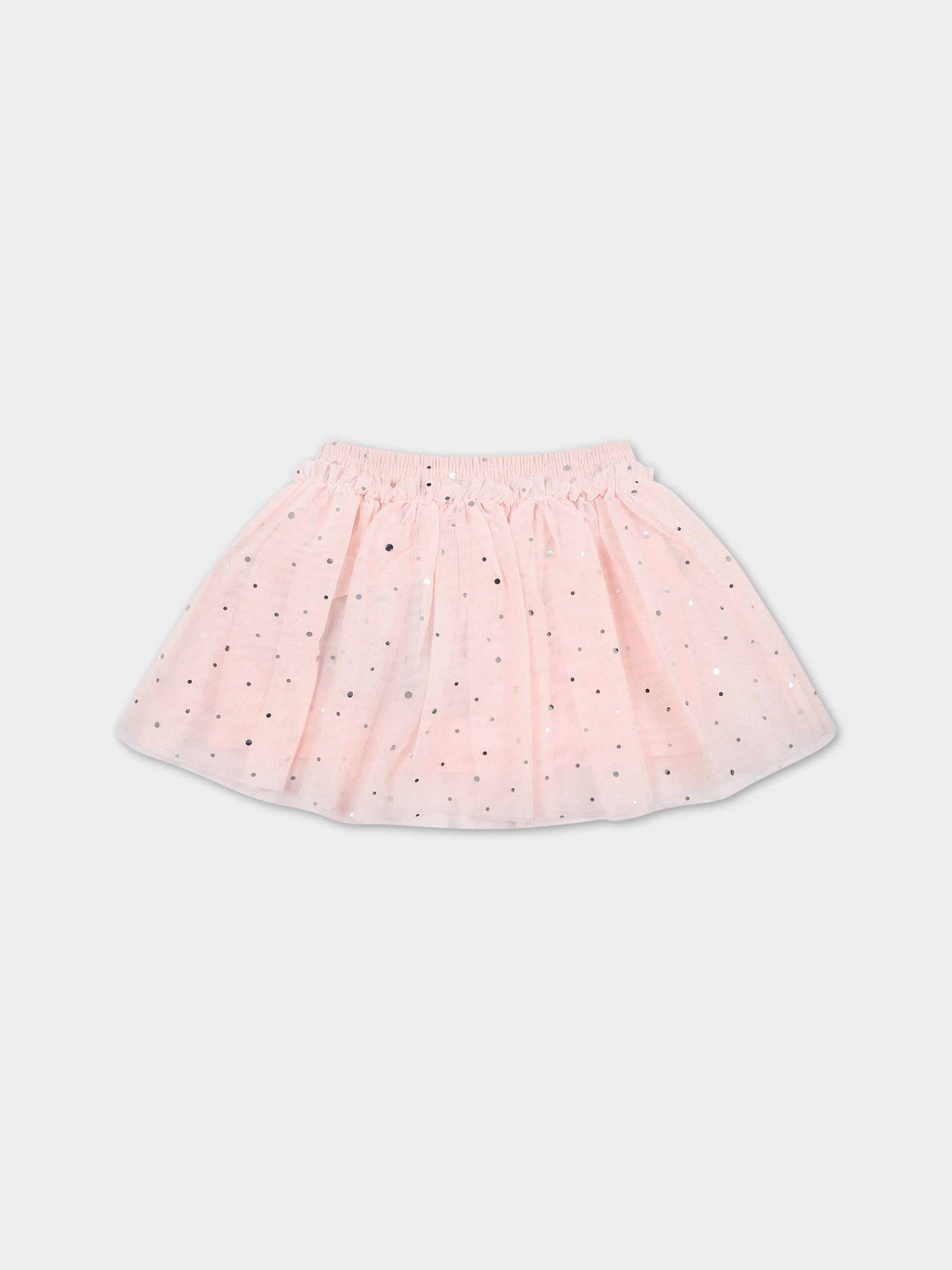 Gonna rosa per neonata con paillettes,Stella Mccartney Kids,TS7031 Z1227 501