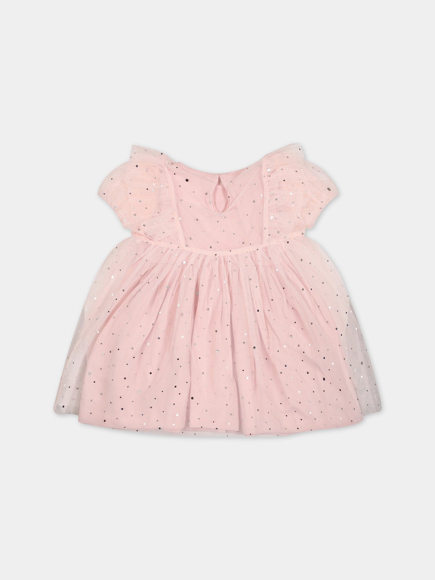 Vestito rosa per neonata con paillettes all-over,Stella Mccartney Kids,TS1311 Z1227 501