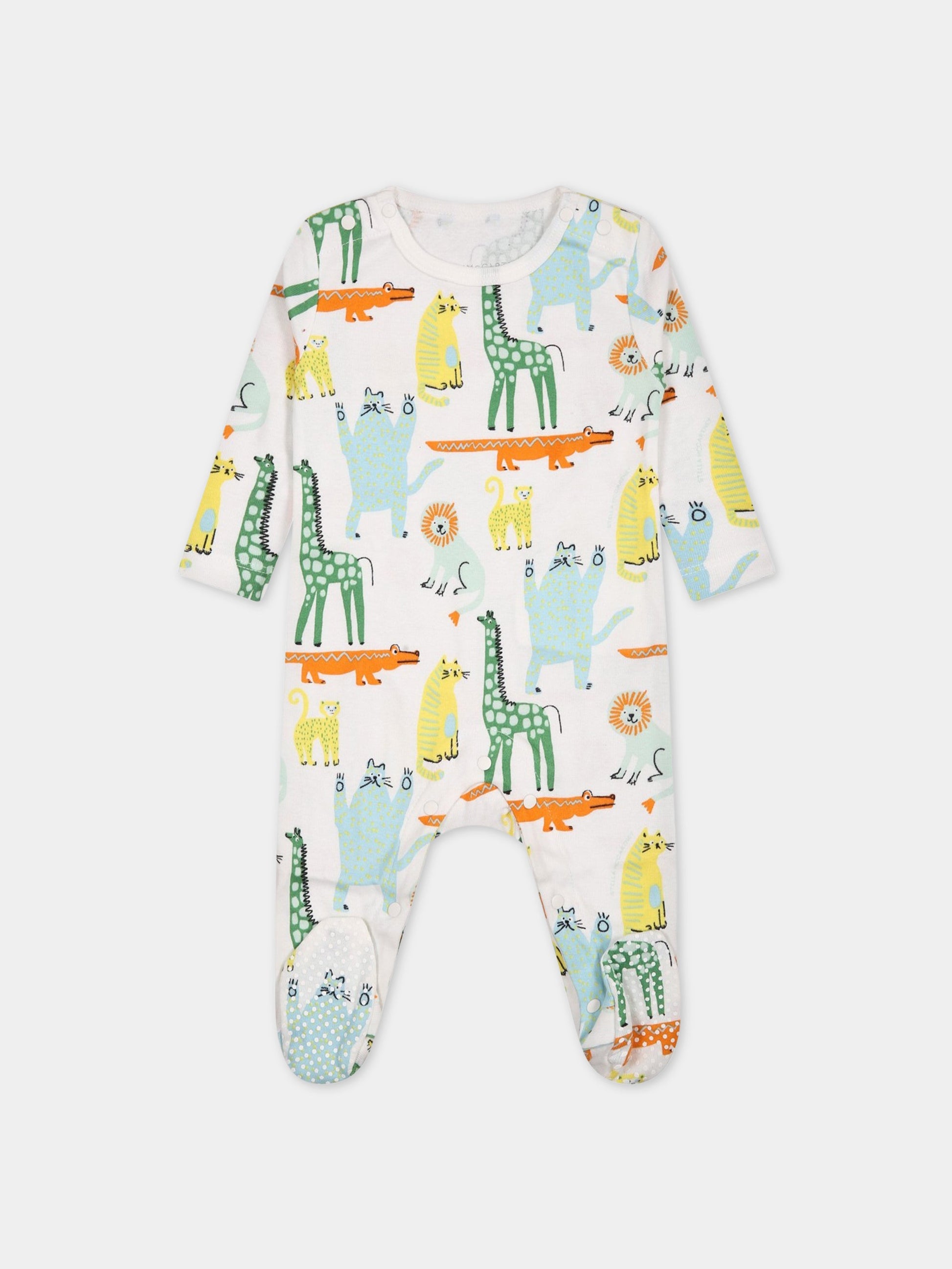 Set bianco per neonato con stampa,Stella Mccartney Kids,TSB509 Z1098 100MC