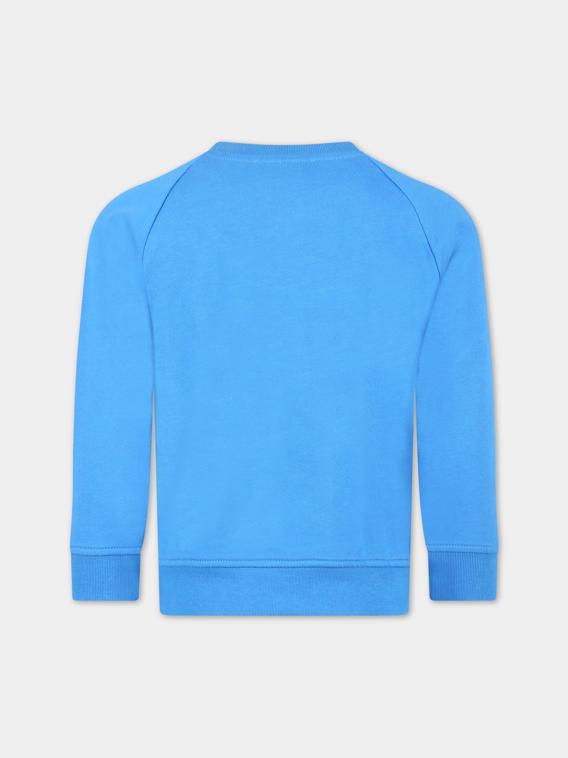 Felpa azzurra per bambino con patatine,Stella Mccartney Kids,TS4Q80 Z0499 611