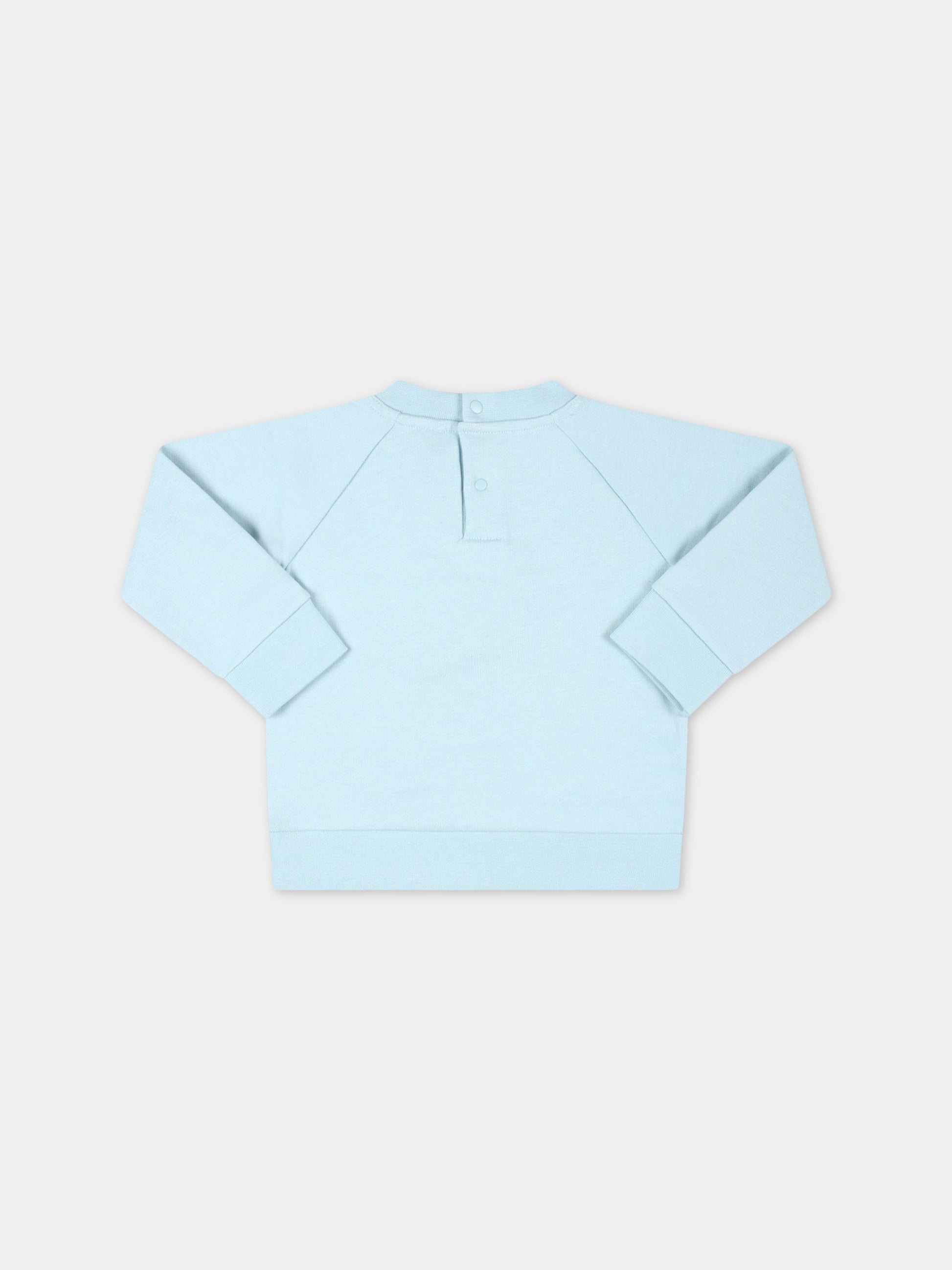 Felpa celeste per neonato con Pop Corn,Stella Mccartney Kids,TS4510 Z0499 607