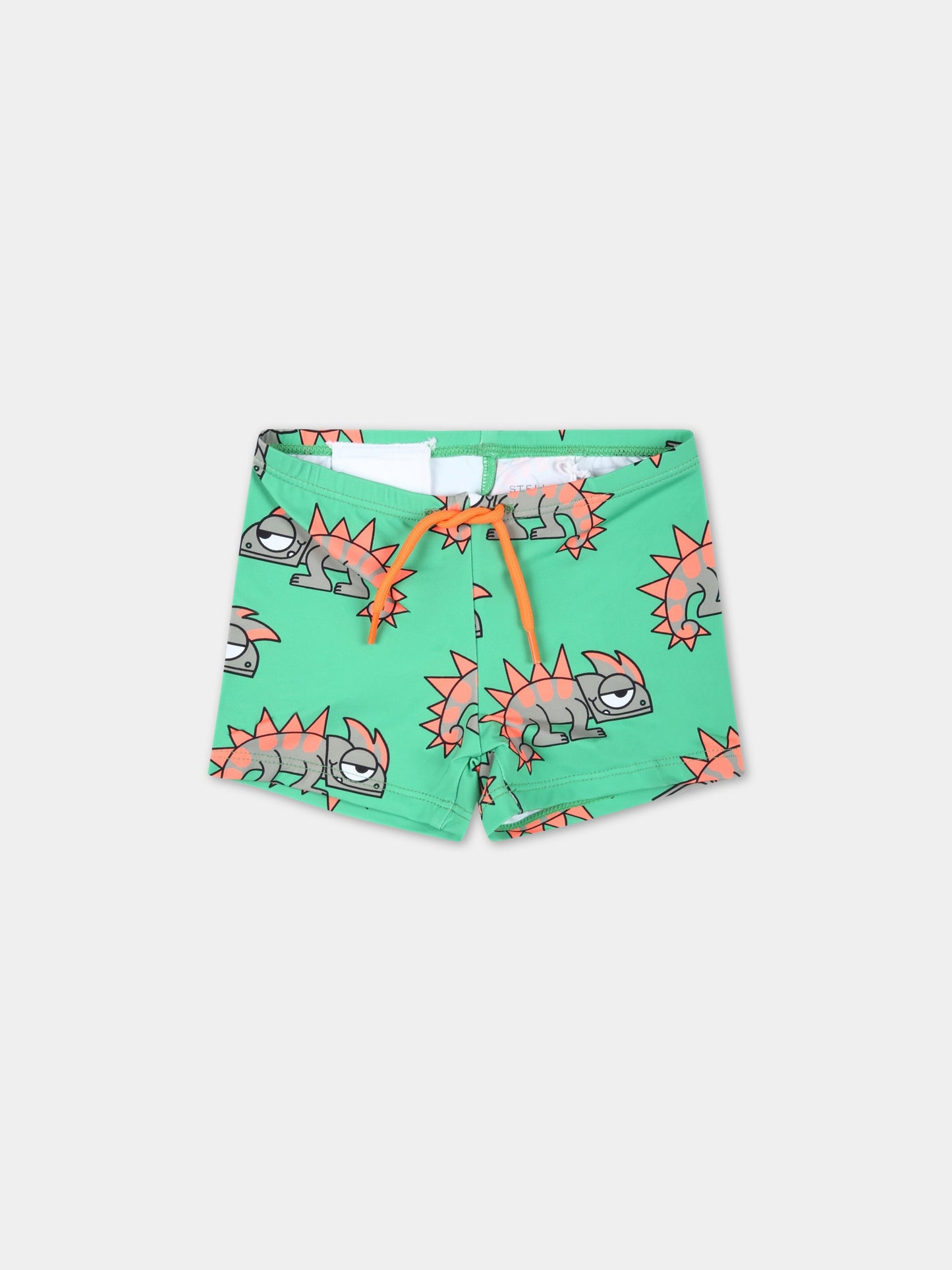 Boxer-mare verdi per neonato con camaleonti,Stella Mccartney Kids,TSC559 Z0983 711MC