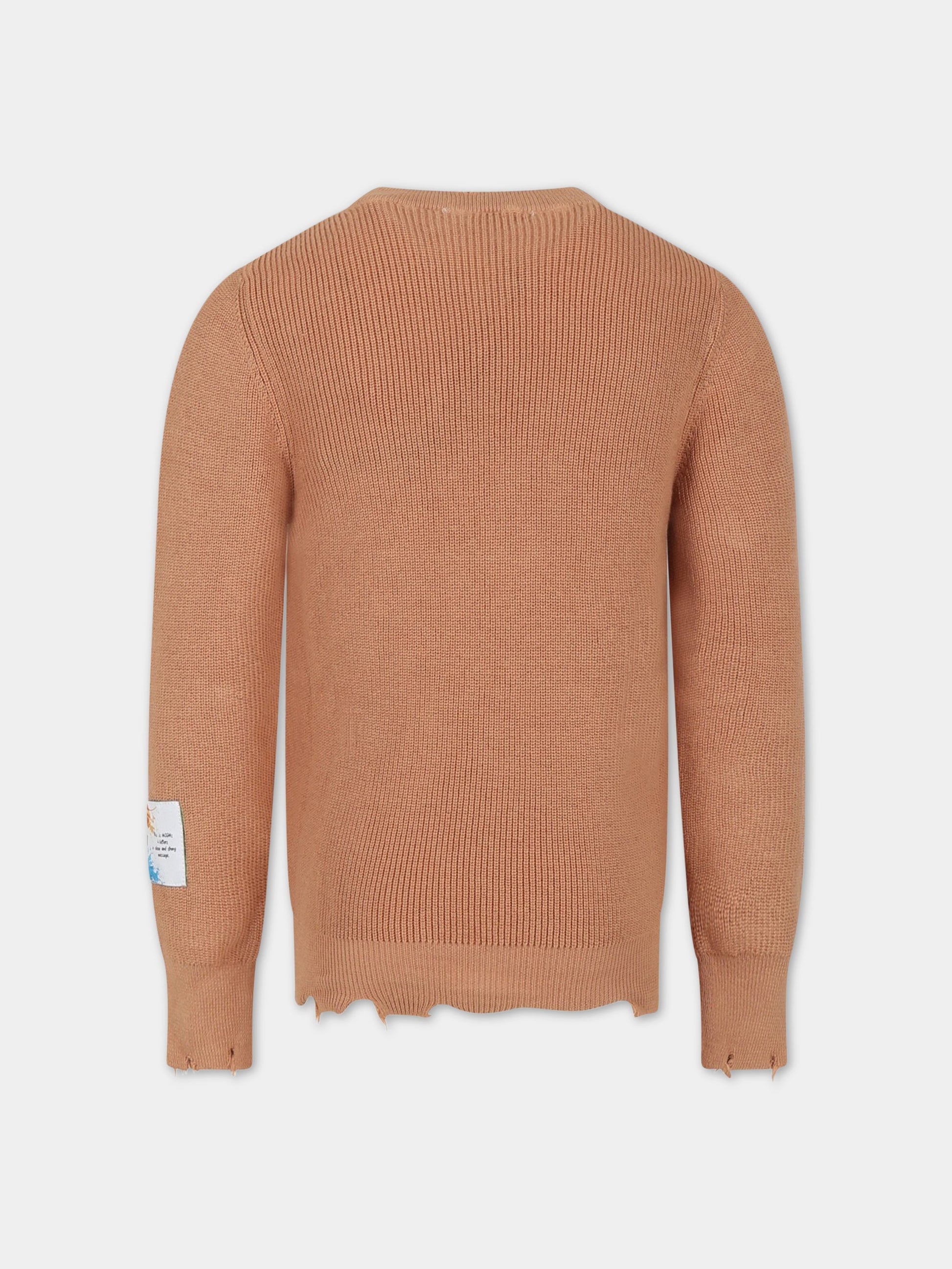 Maglione marrone per bambino,Msgm Kids,MS029555 924