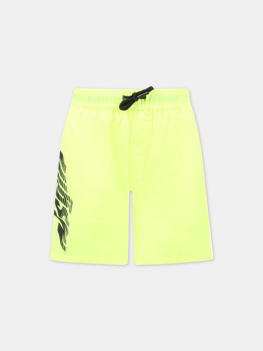 Boxer mare giallo per bambino con logo nero,Msgm Kids,MS029495 023