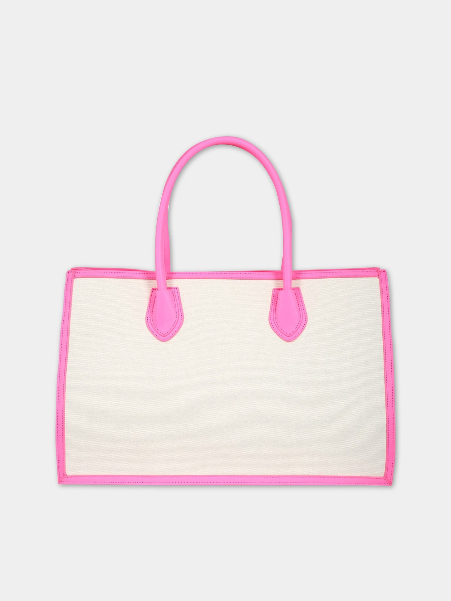 Borsa beige per bambina con logo,Msgm Kids,MS029496 012/02