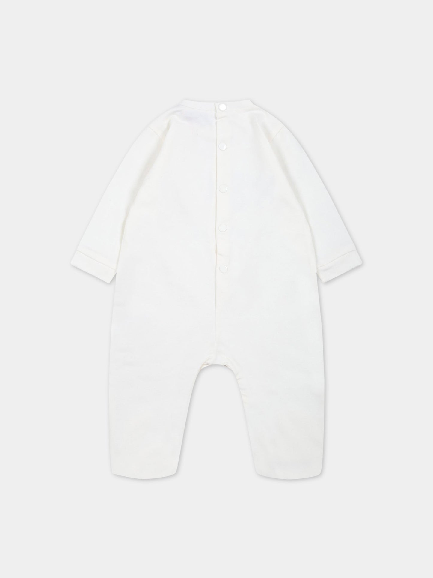 Set bianco per neonati con logo nero,Msgm Kids,MS029364 013