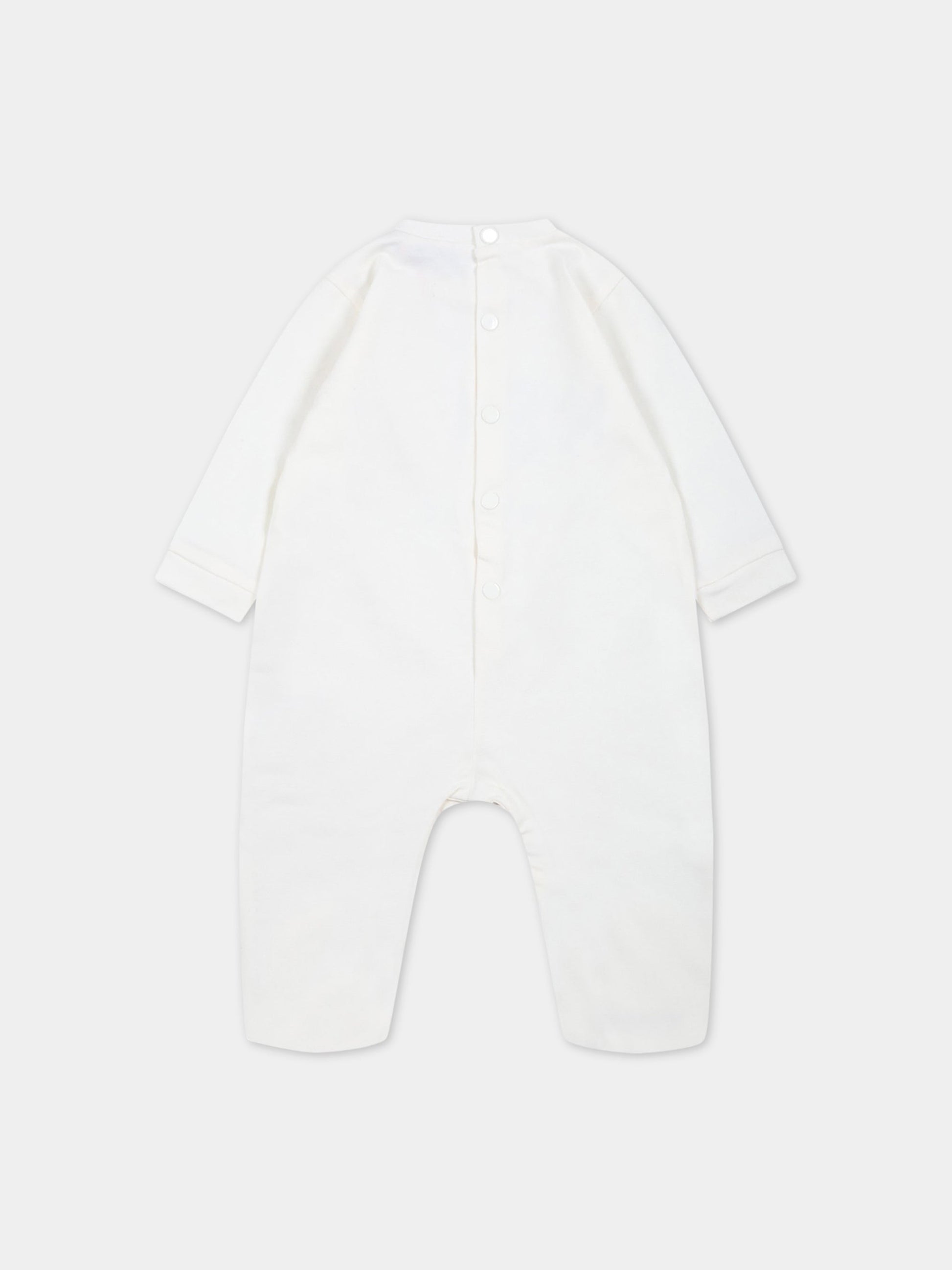 Set bianco per neonati con logo nero,Msgm Kids,MS029364 013