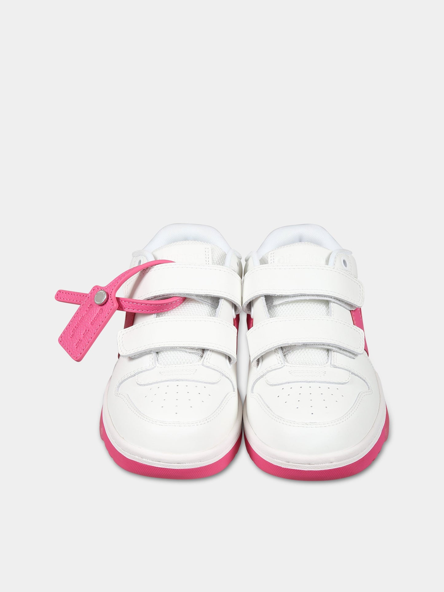 Sneakers bianco per bambina con iconica freccia,Off White,OGIA005S23LEA0010132