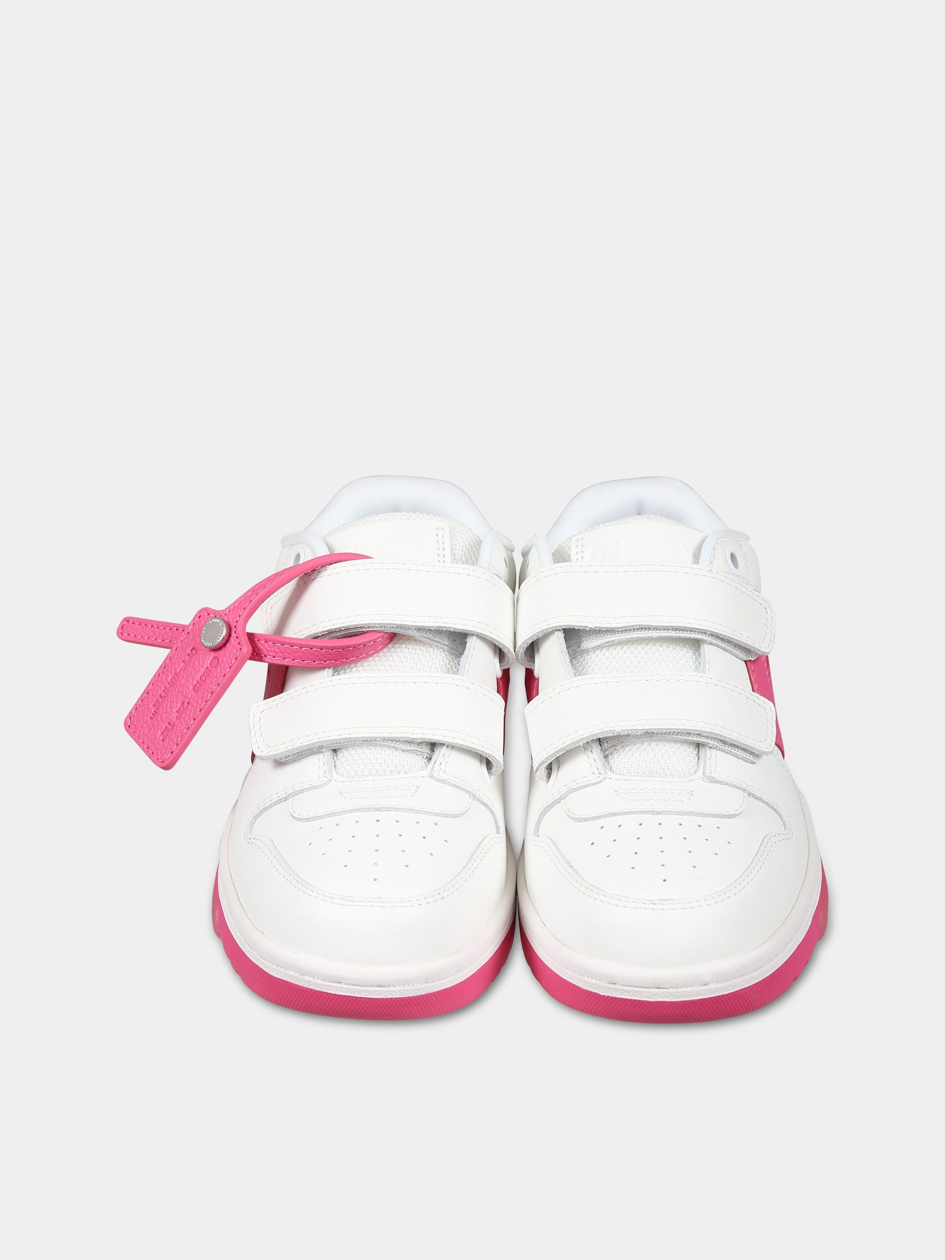 Sneakers bianco per bambina con iconica freccia,Off White,OGIA005S23LEA0010132