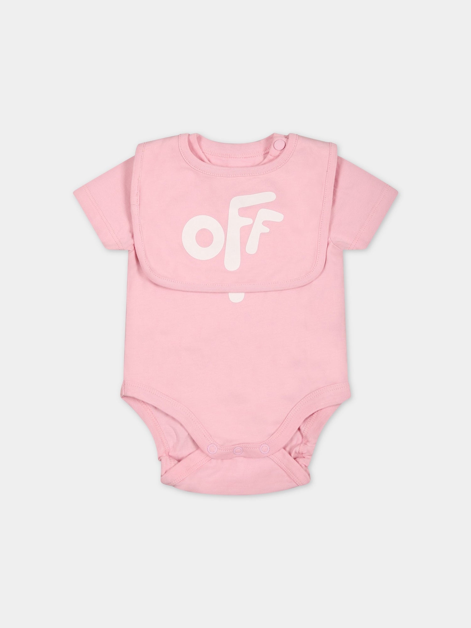 Set rosa per neonata con logo,Off White,OG2X005S23JER0033001