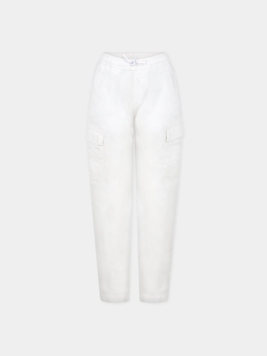 Pantaloni bianco per bambino con logo,North Sails,775374 000 0101