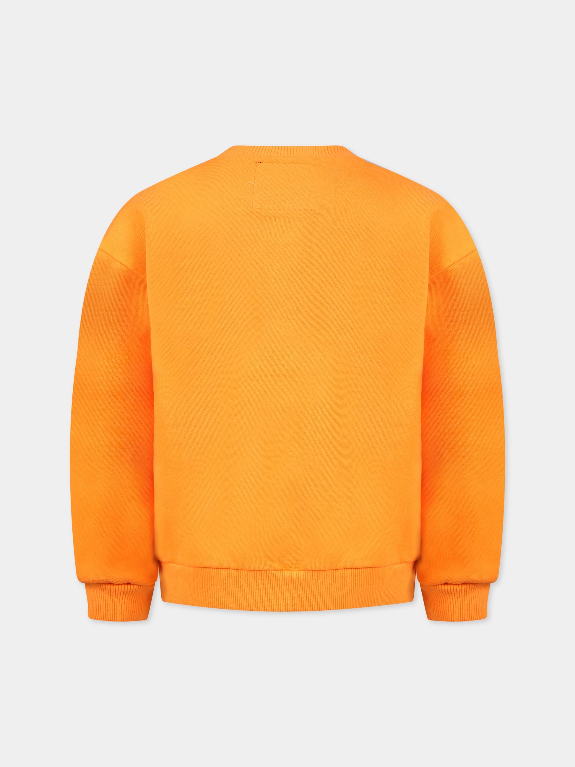 Felpa arancione per bambino con logo,Myar,MY0026 MY040 MY206