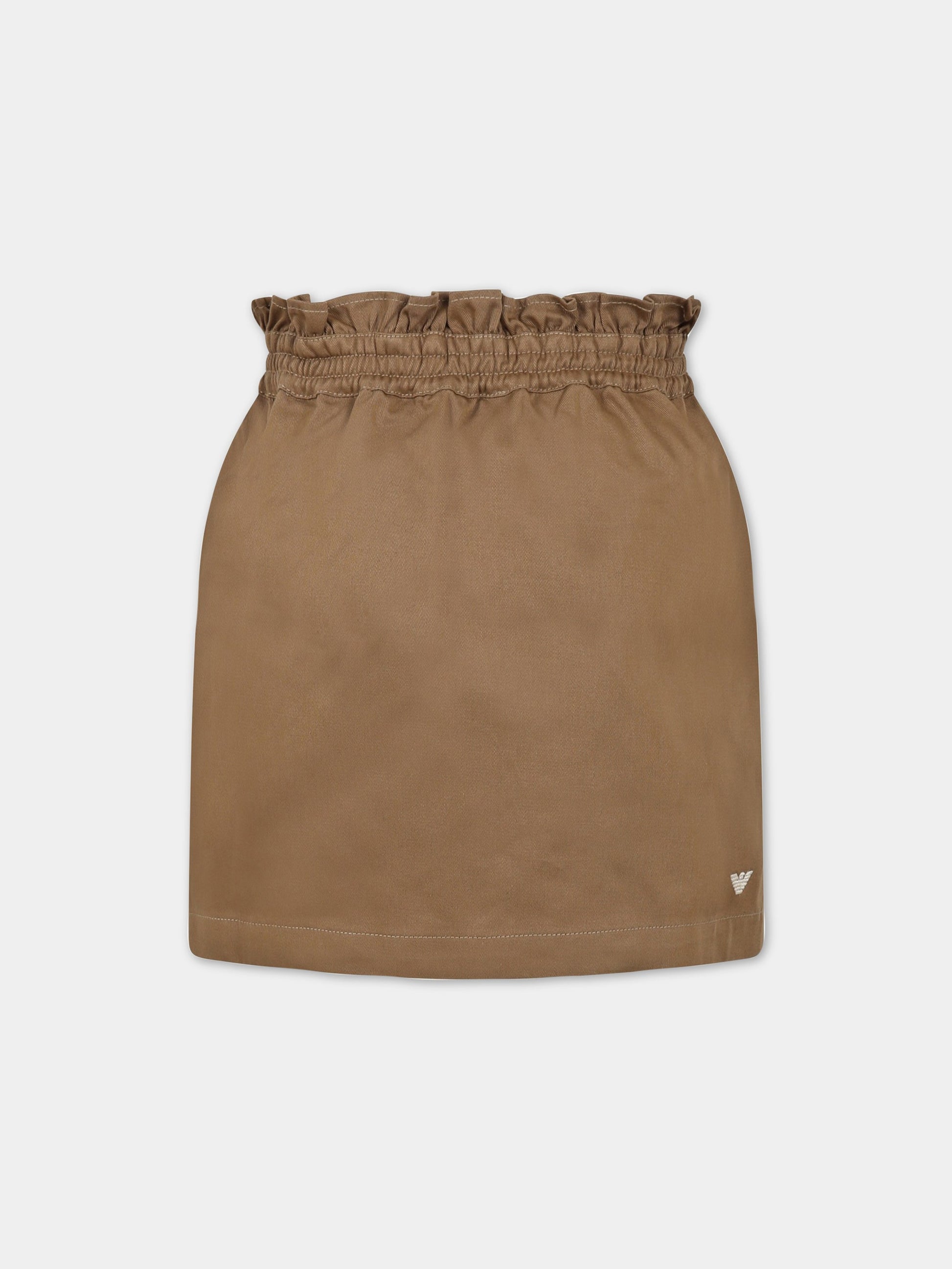 Gonna verde per bambina con iconico aquilotto,Armani Junior,3R3N08 1NX0Z 0409