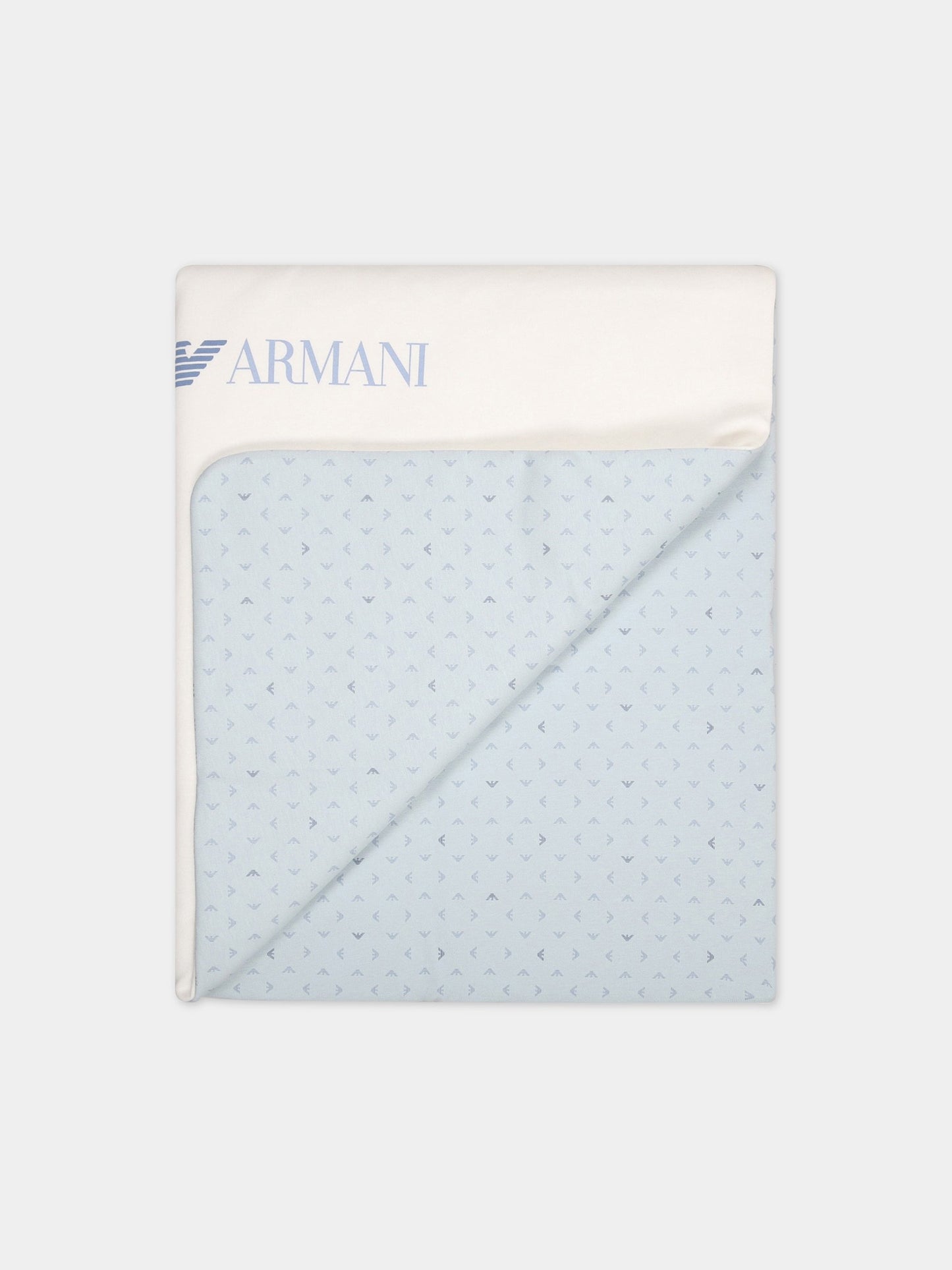 Coperta bianca per neonato con logo,Armani Junior,8NN840 NJ05Z F705