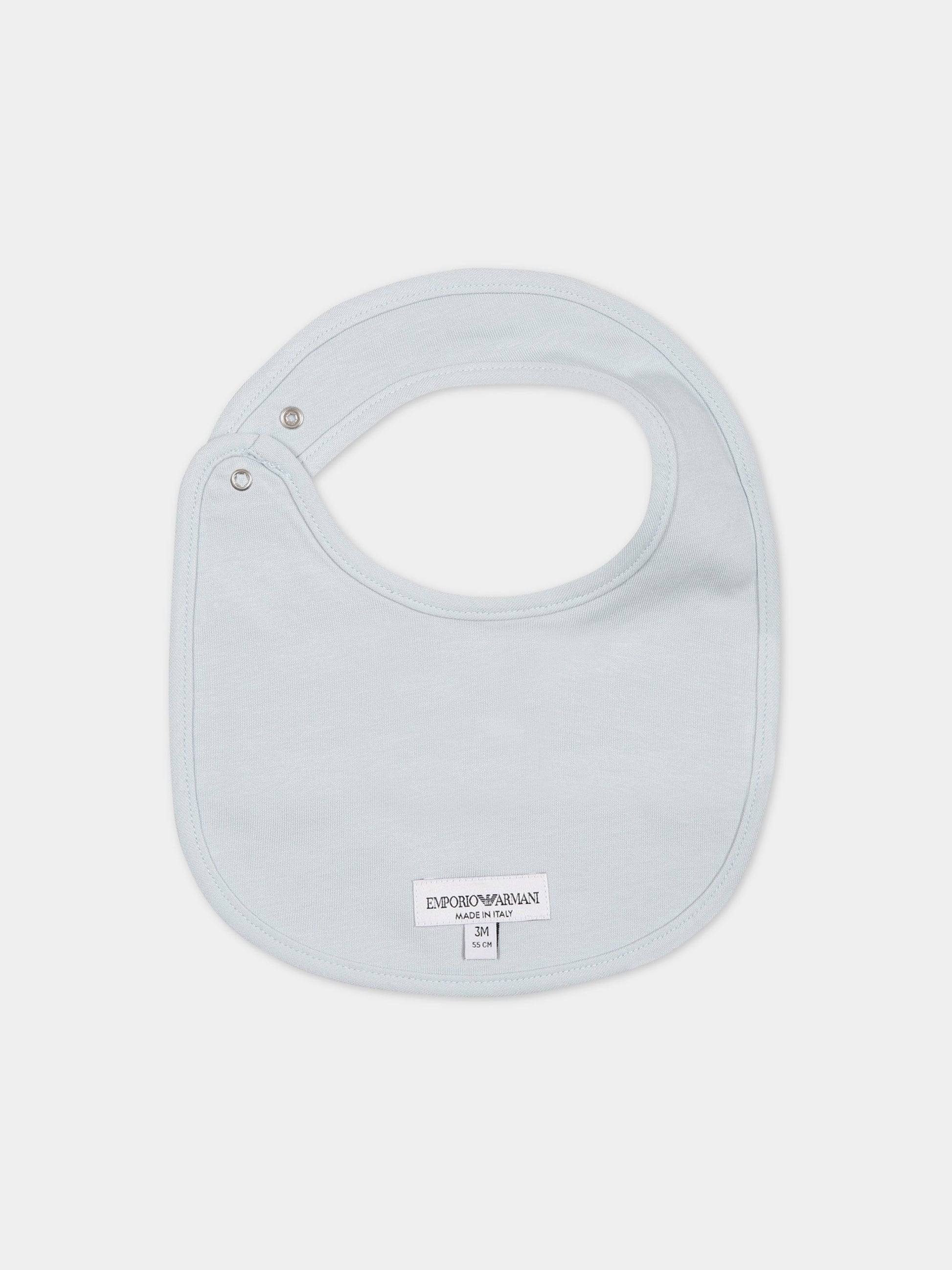 Set per neonato celeste con logo,Armani Junior,8NNV47 NJ05Z F705