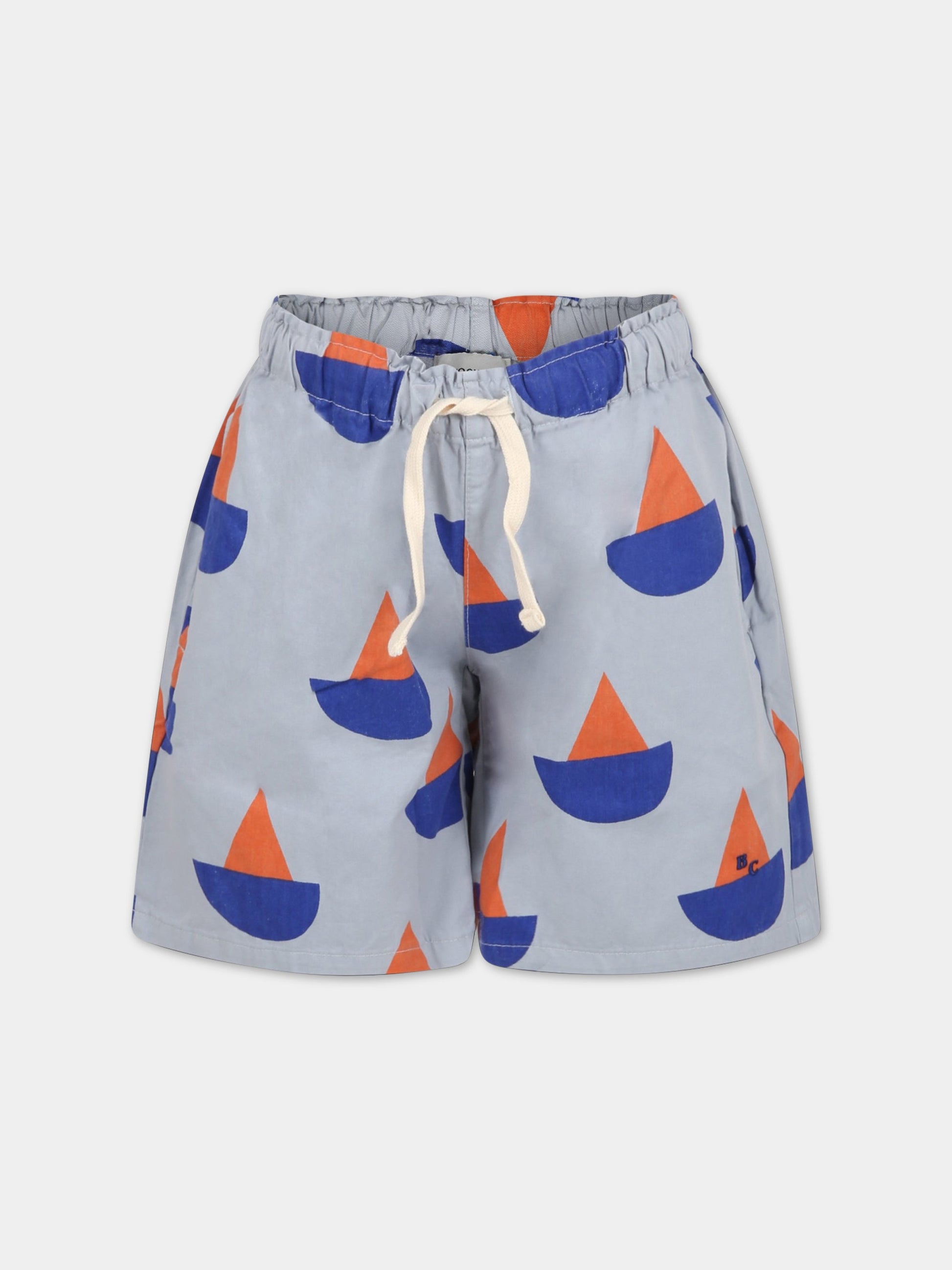 Shorts celesti per bambino con barche,Bobo Choses,123AC079